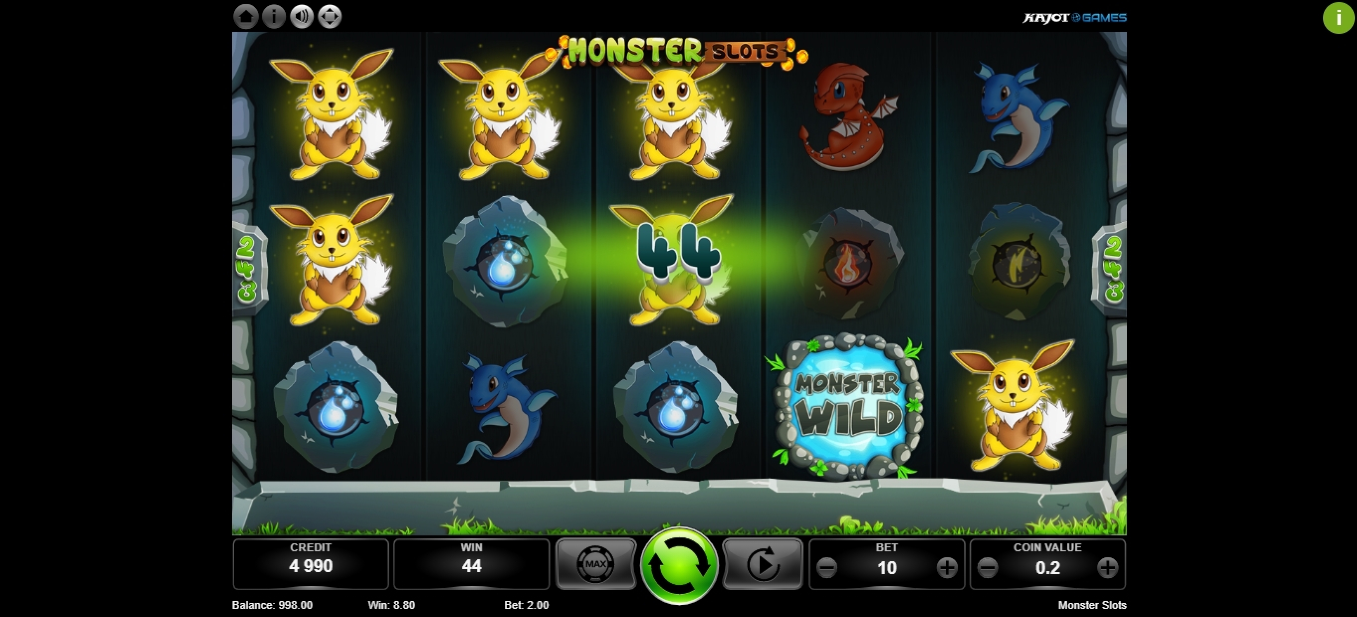 Win Money in Monster Slot Free Slot Game by Kajot