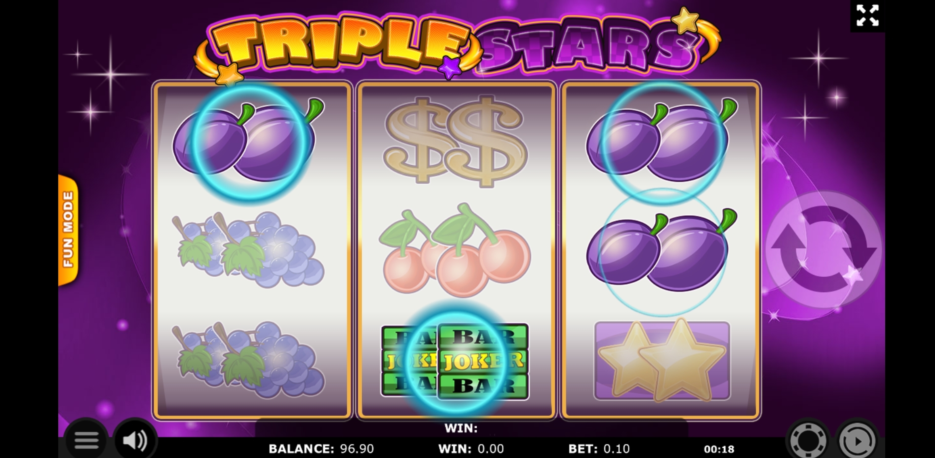 Win Money in Triple Stars Free Slot Game by Kajot