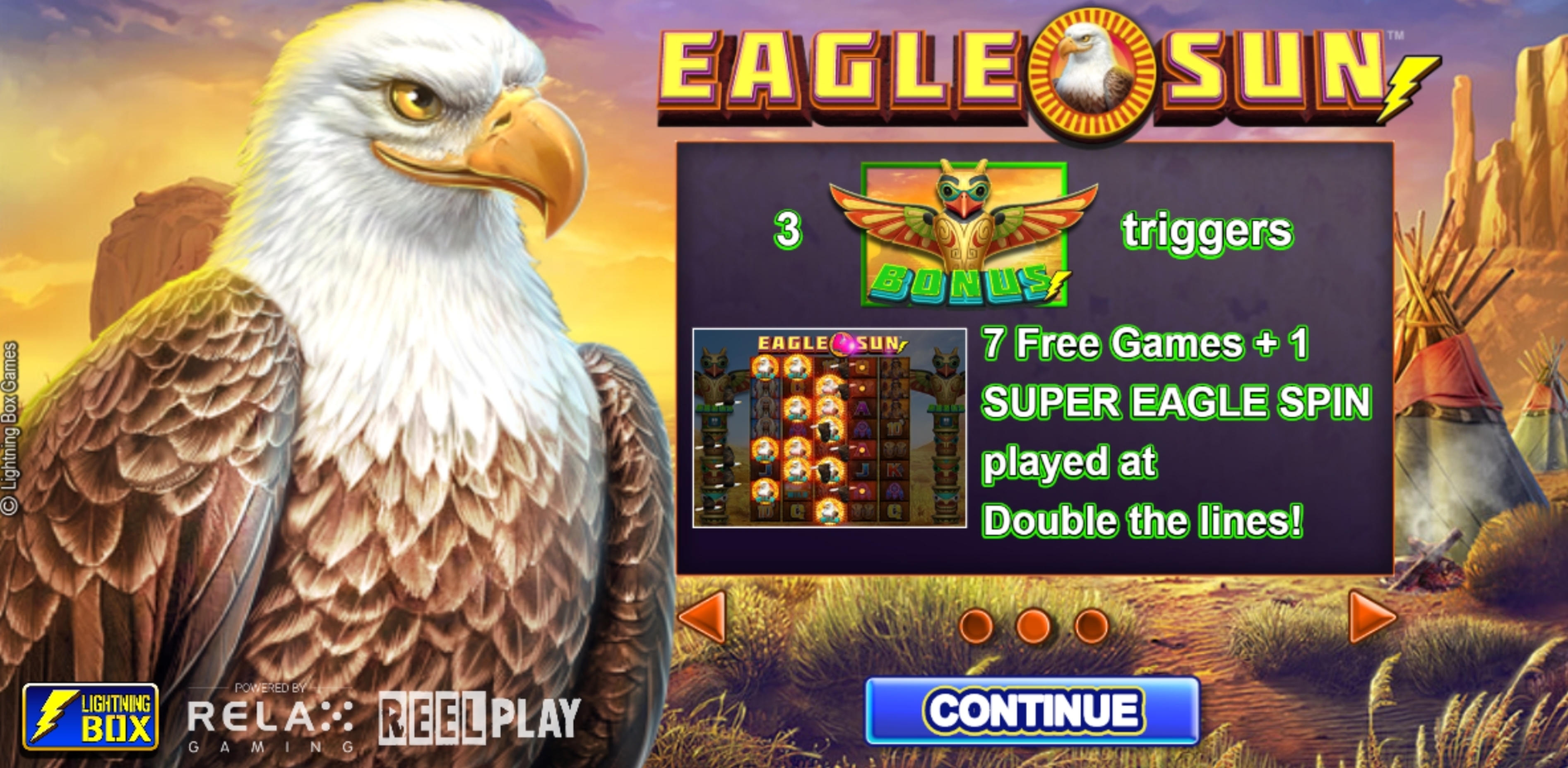 Play Eagle Sun Free Casino Slot Game by Lightning Box