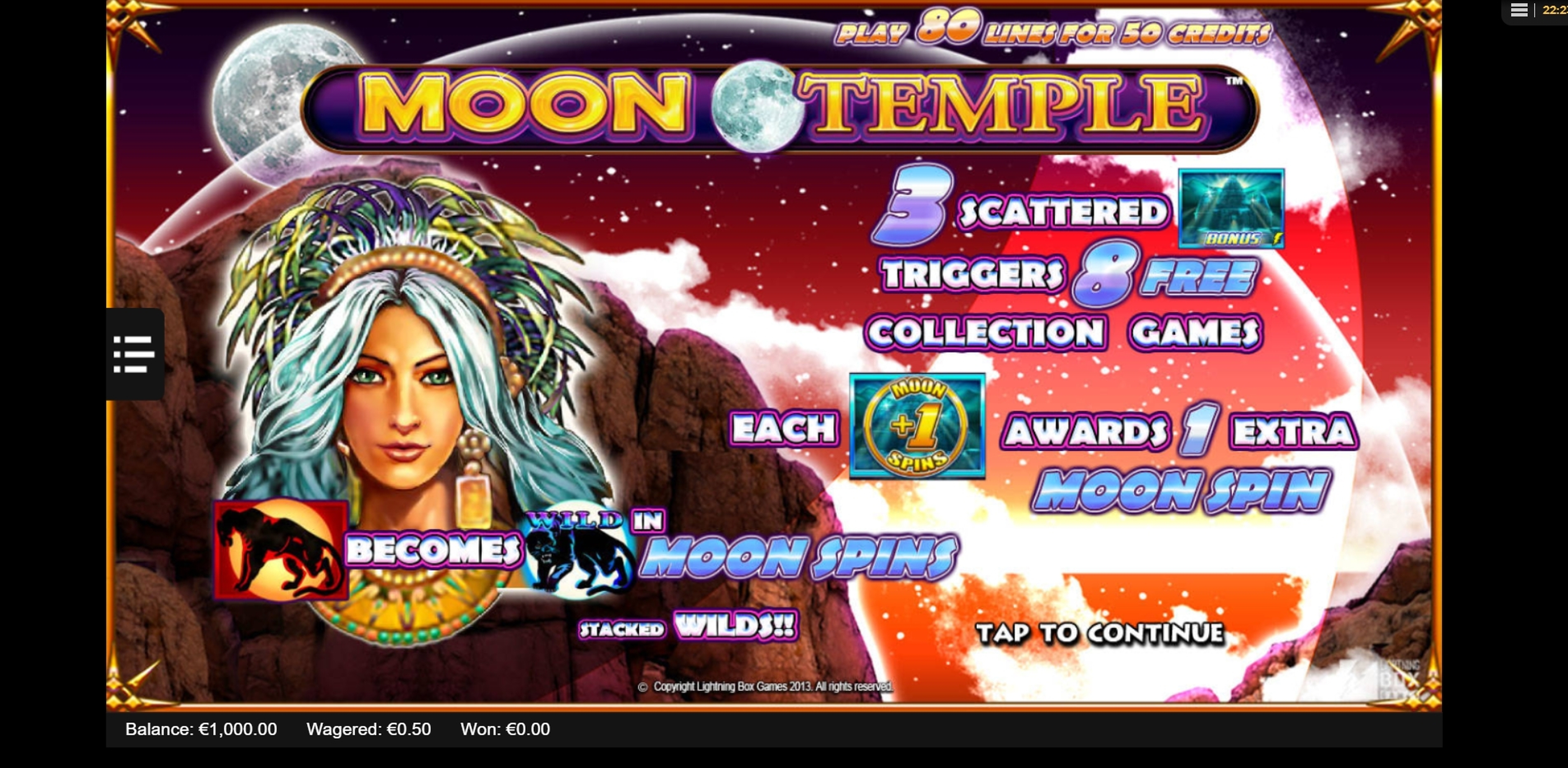 Play Moon Temple Free Casino Slot Game by Lightning Box
