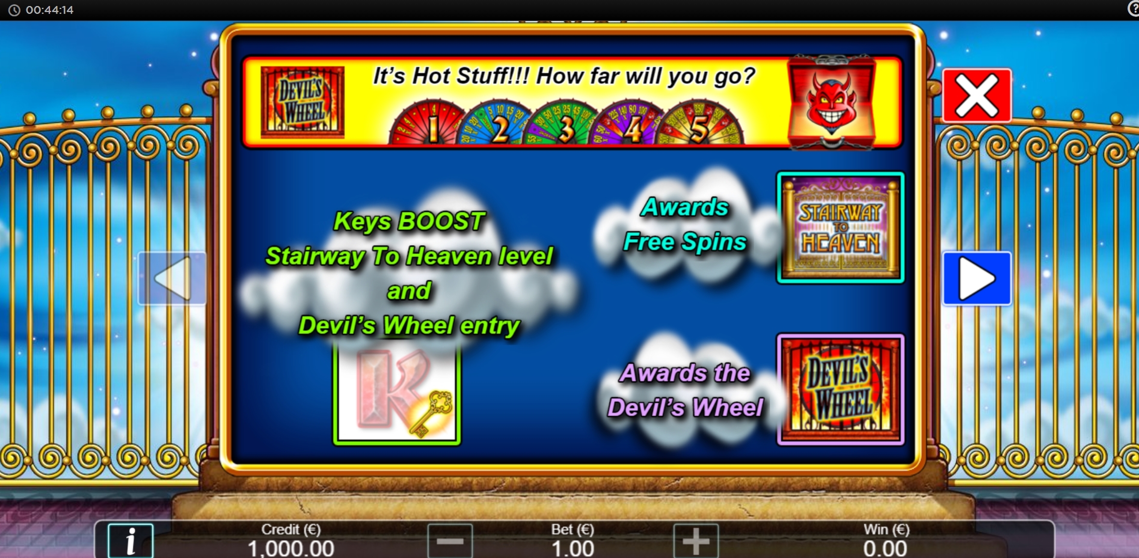 Info of Stairway to Heaven Slot Game by Live 5 Gaming
