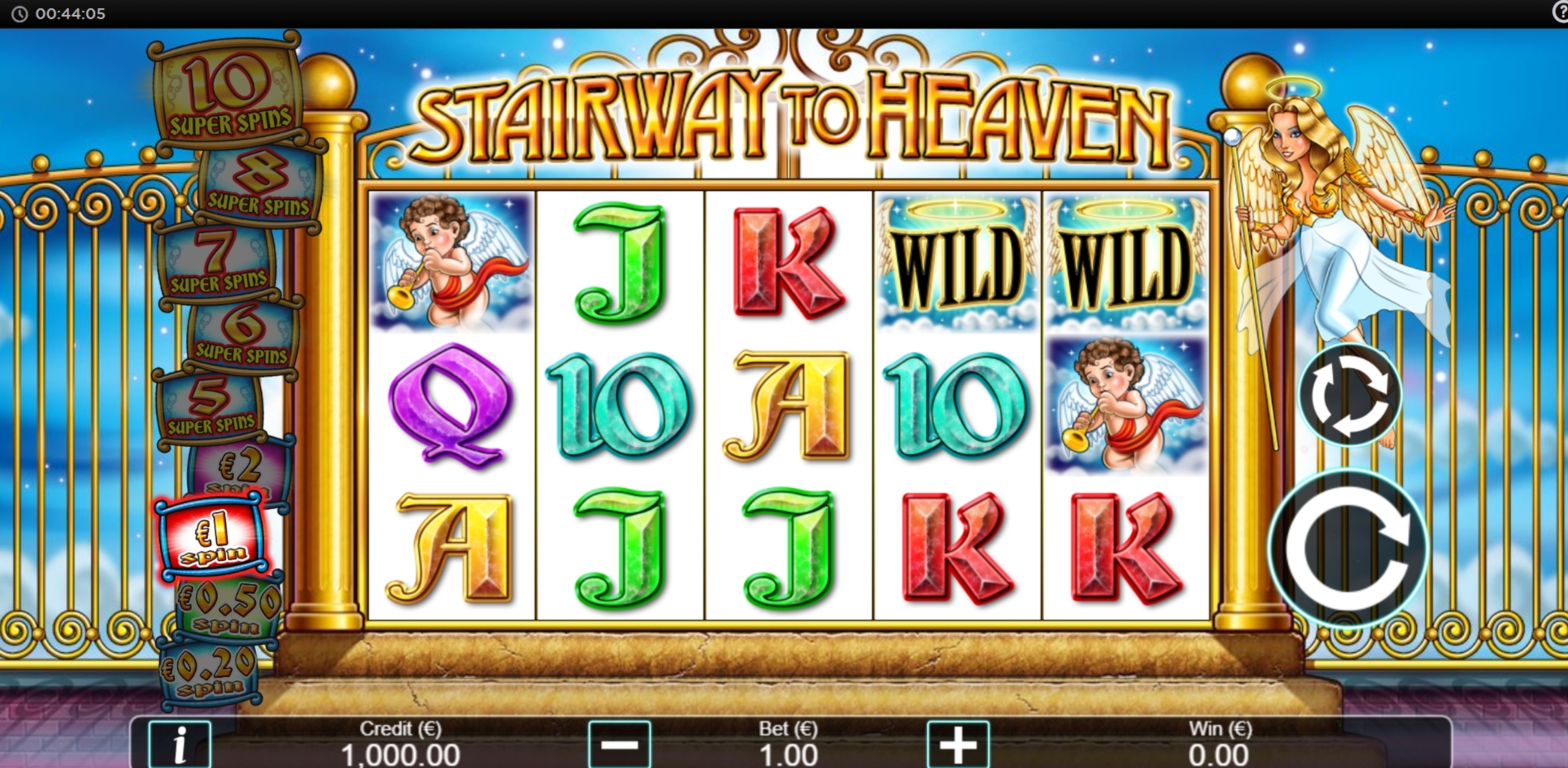 Reels in Stairway to Heaven Slot Game by Live 5 Gaming