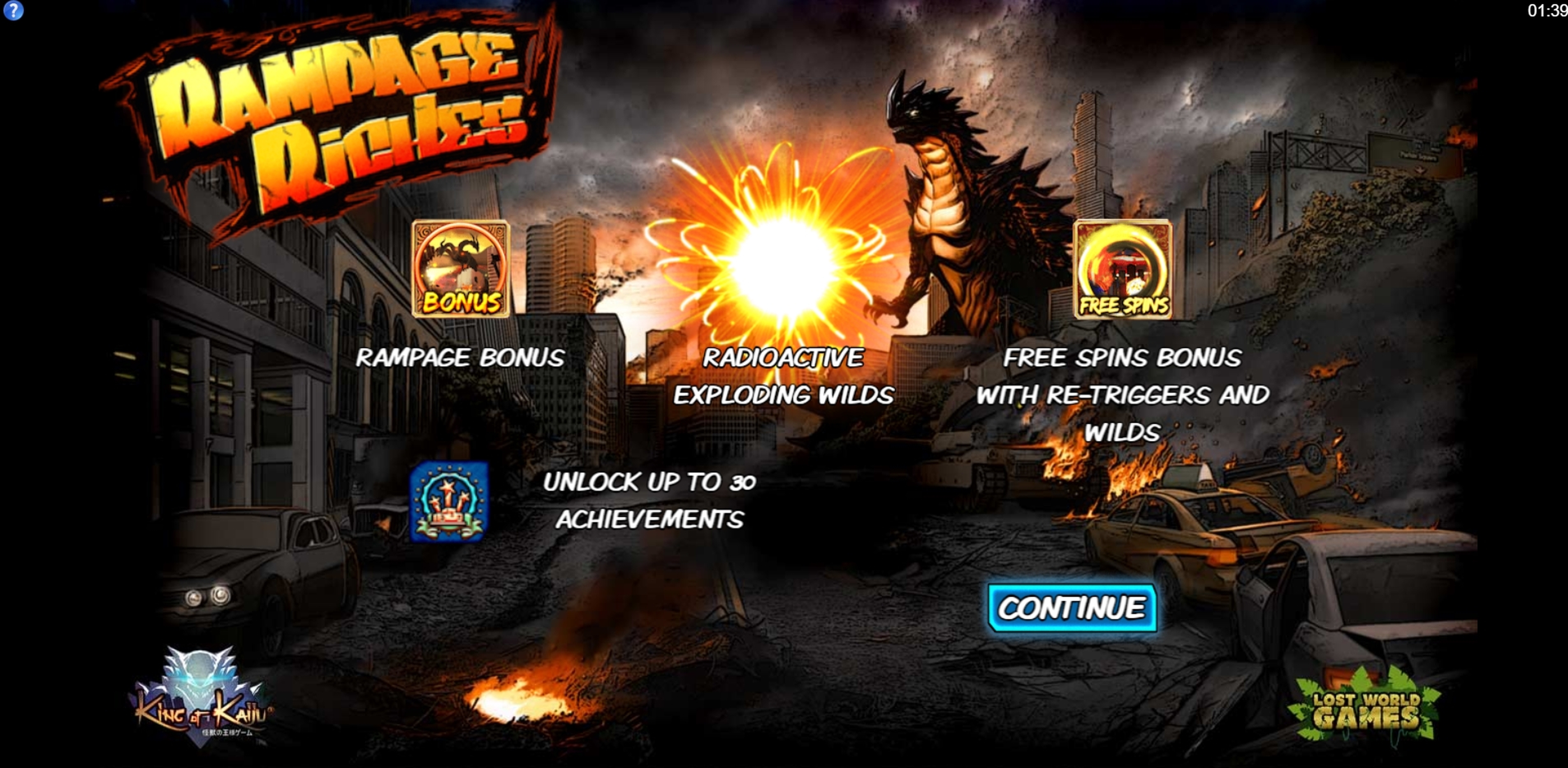 Play King of Kaiju: Rampage Riches Free Casino Slot Game by Lost World Games