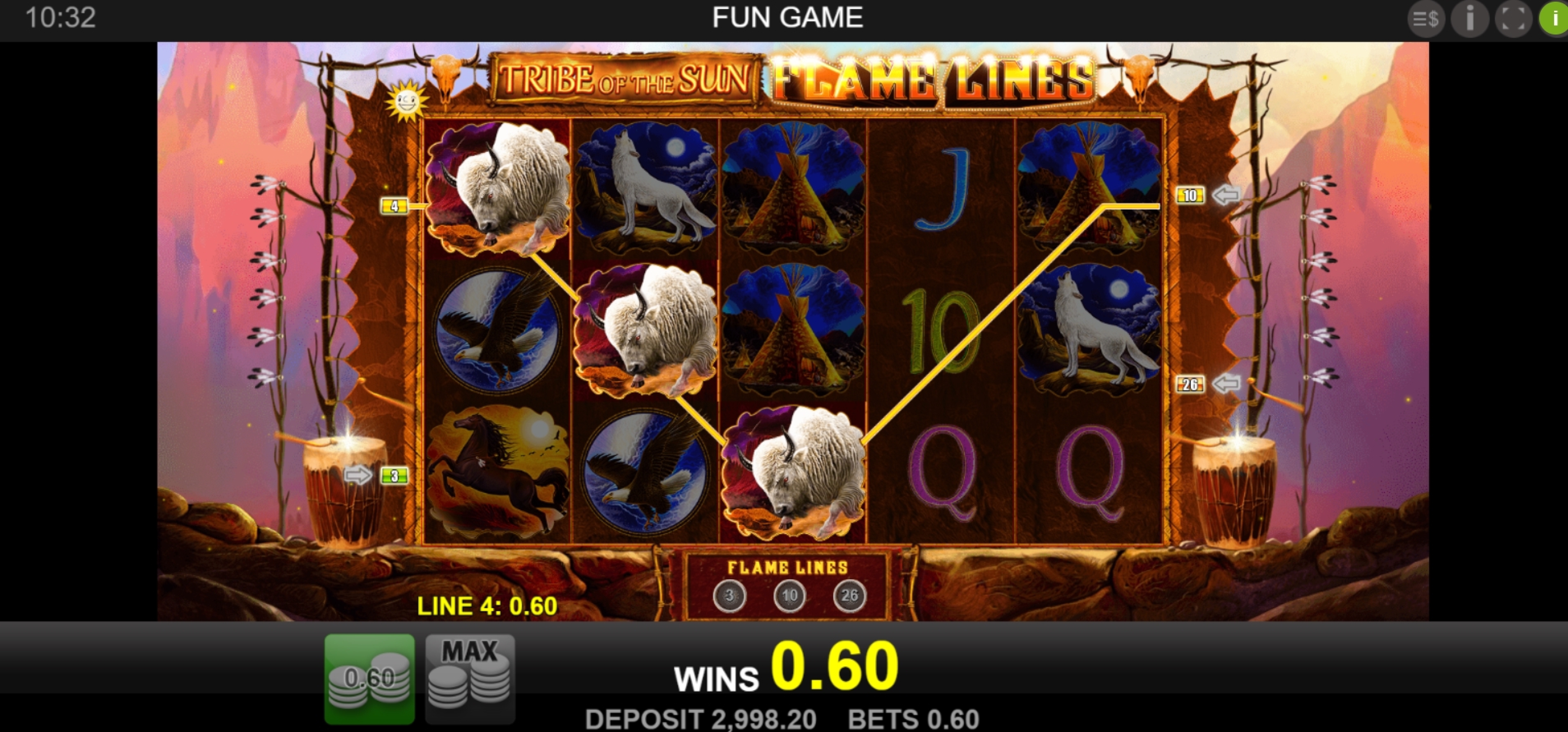 Win Money in Tribe Of The Sun Free Slot Game by Merkur Gaming