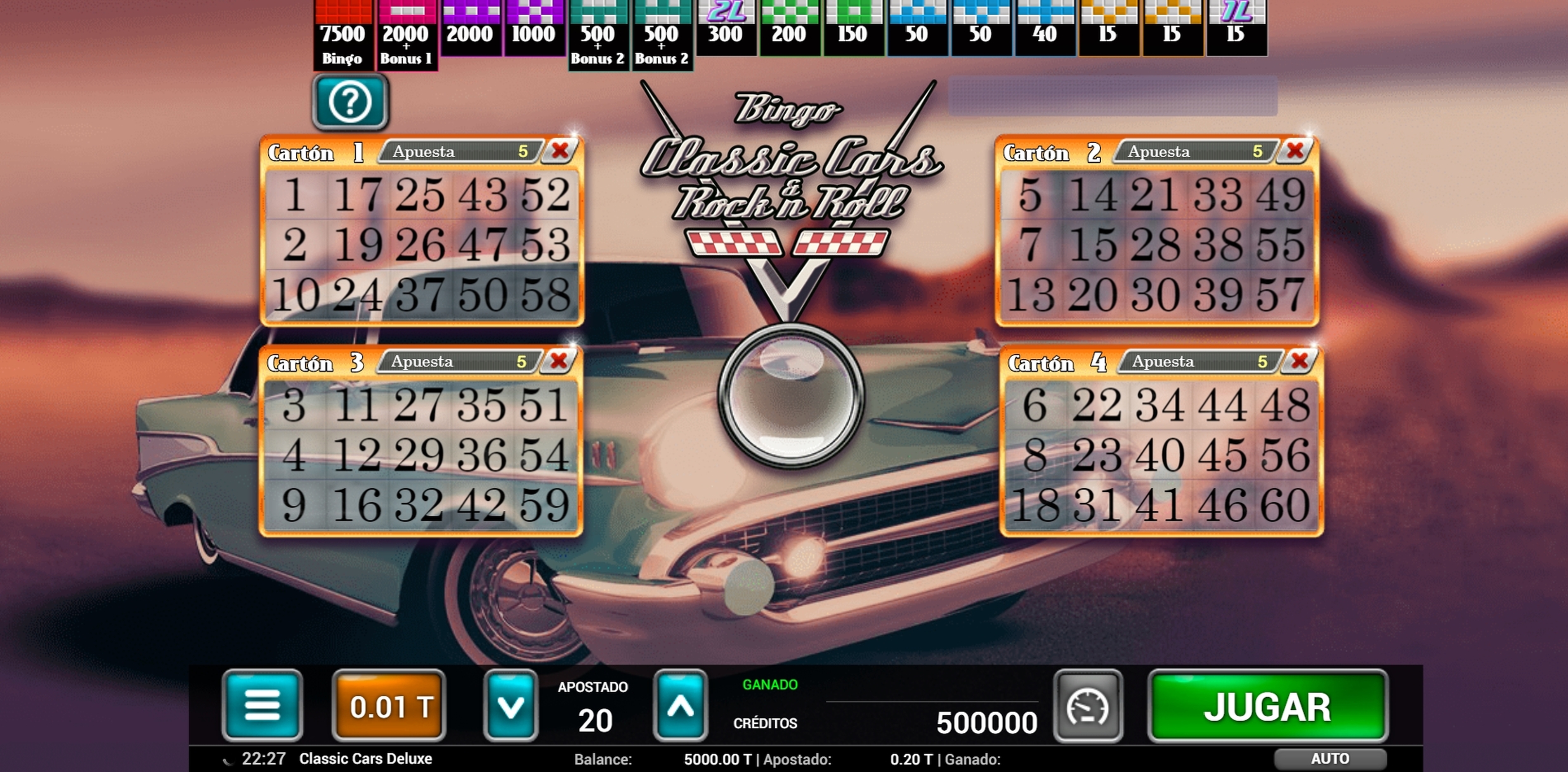 Reels in Classic Cars Bingo Slot Game by MGA