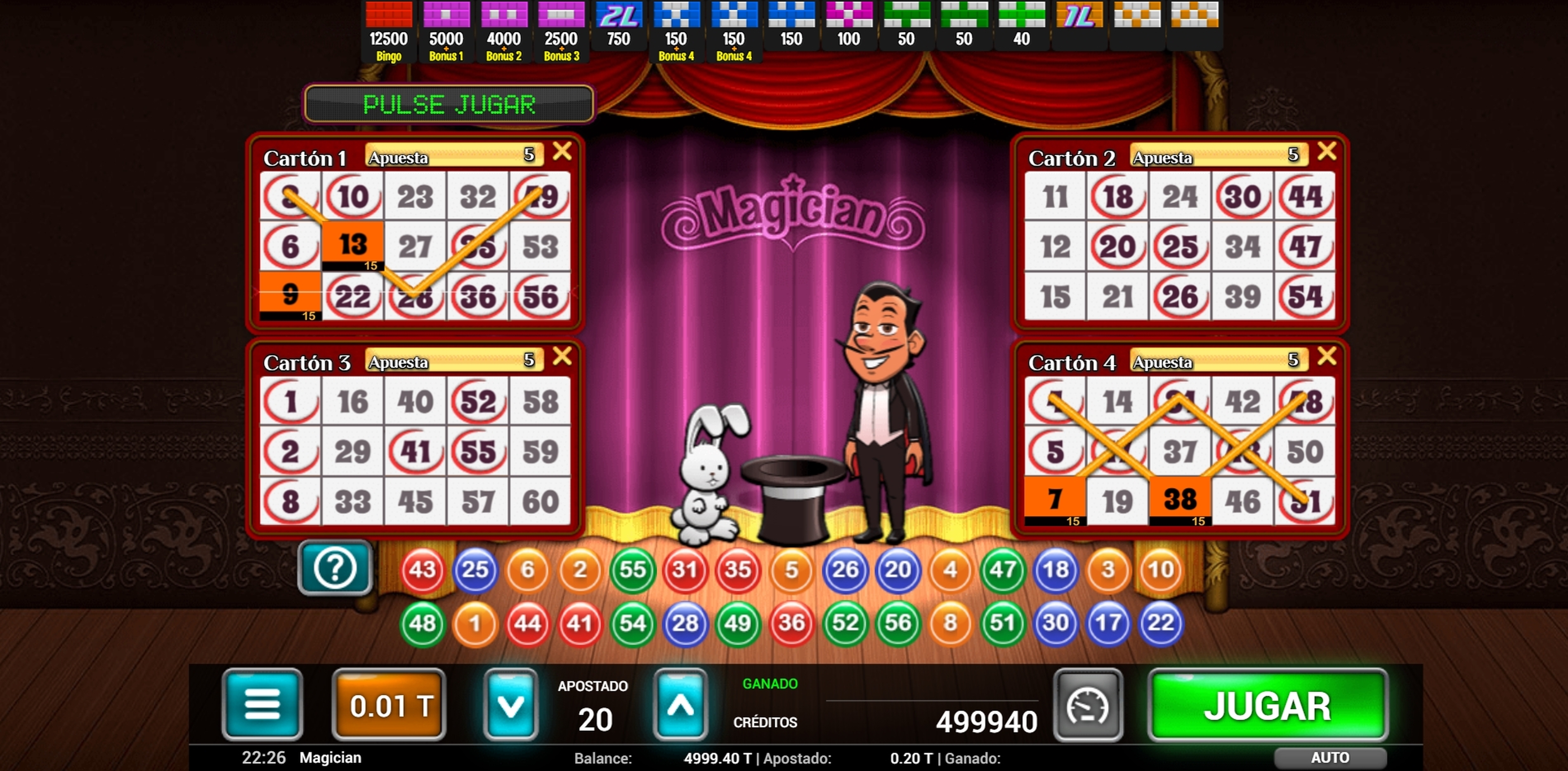 Win Money in Magician Bingo Free Slot Game by MGA