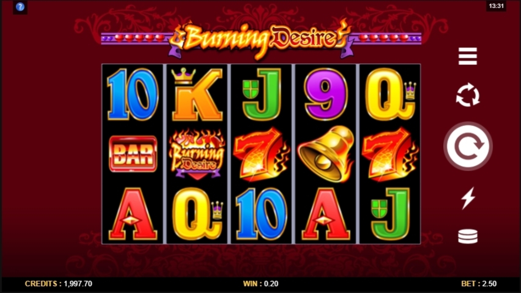 Win Money in Burning Desire Free Slot Game by Microgaming