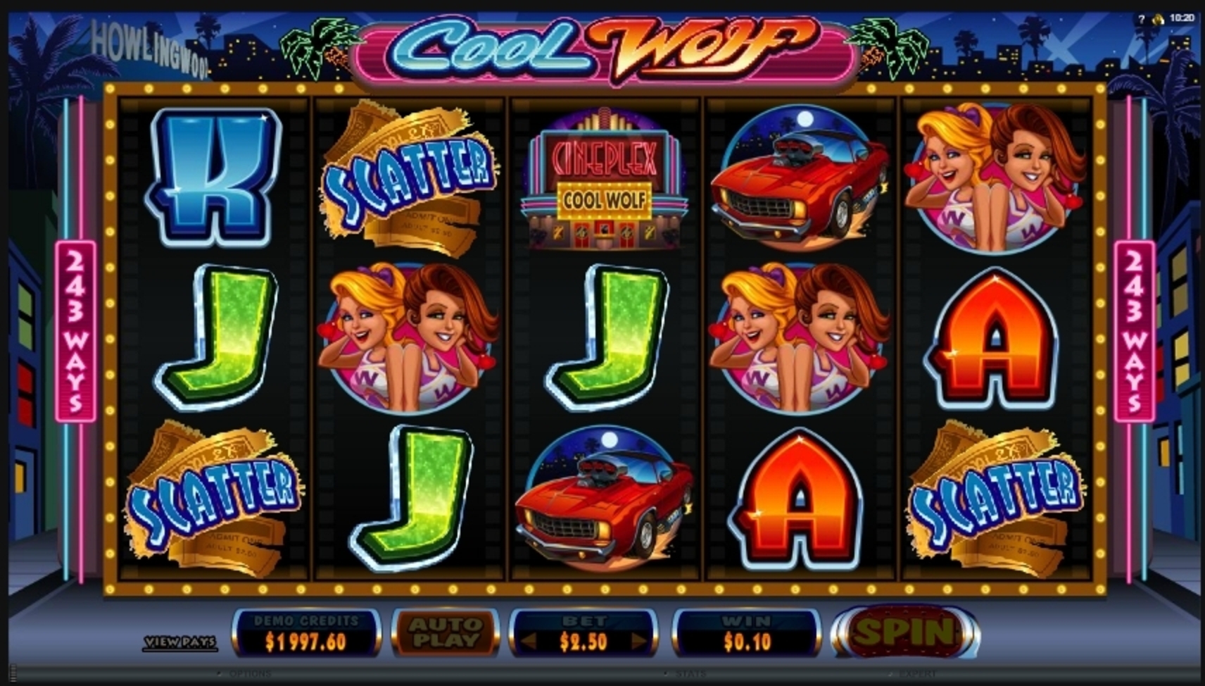 Win Money in Cool Wolf Free Slot Game by Microgaming