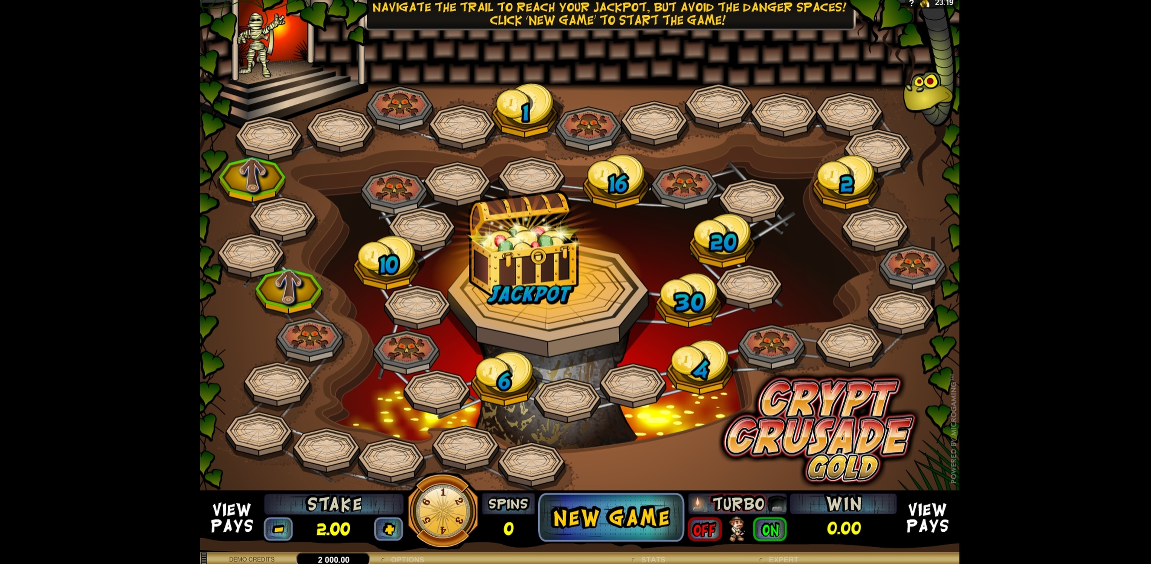 Info of Crypt Crusade Gold Slot Game by Microgaming