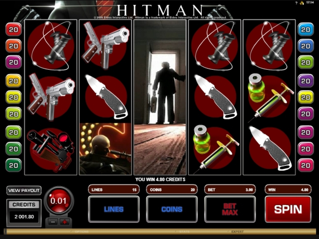 Win Money in Hitman Free Slot Game by Microgaming