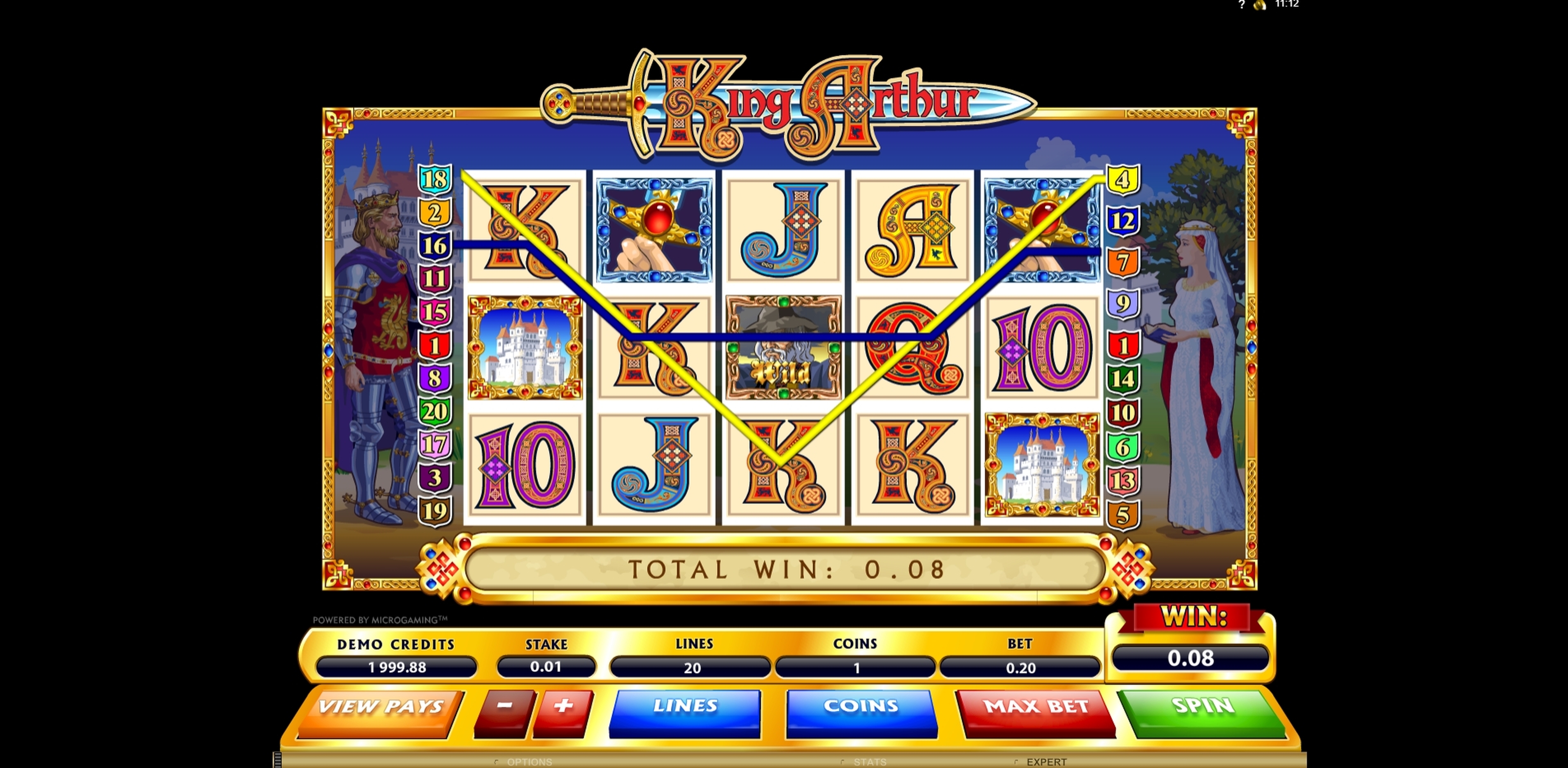 Win Money in King Arthur Free Slot Game by Microgaming