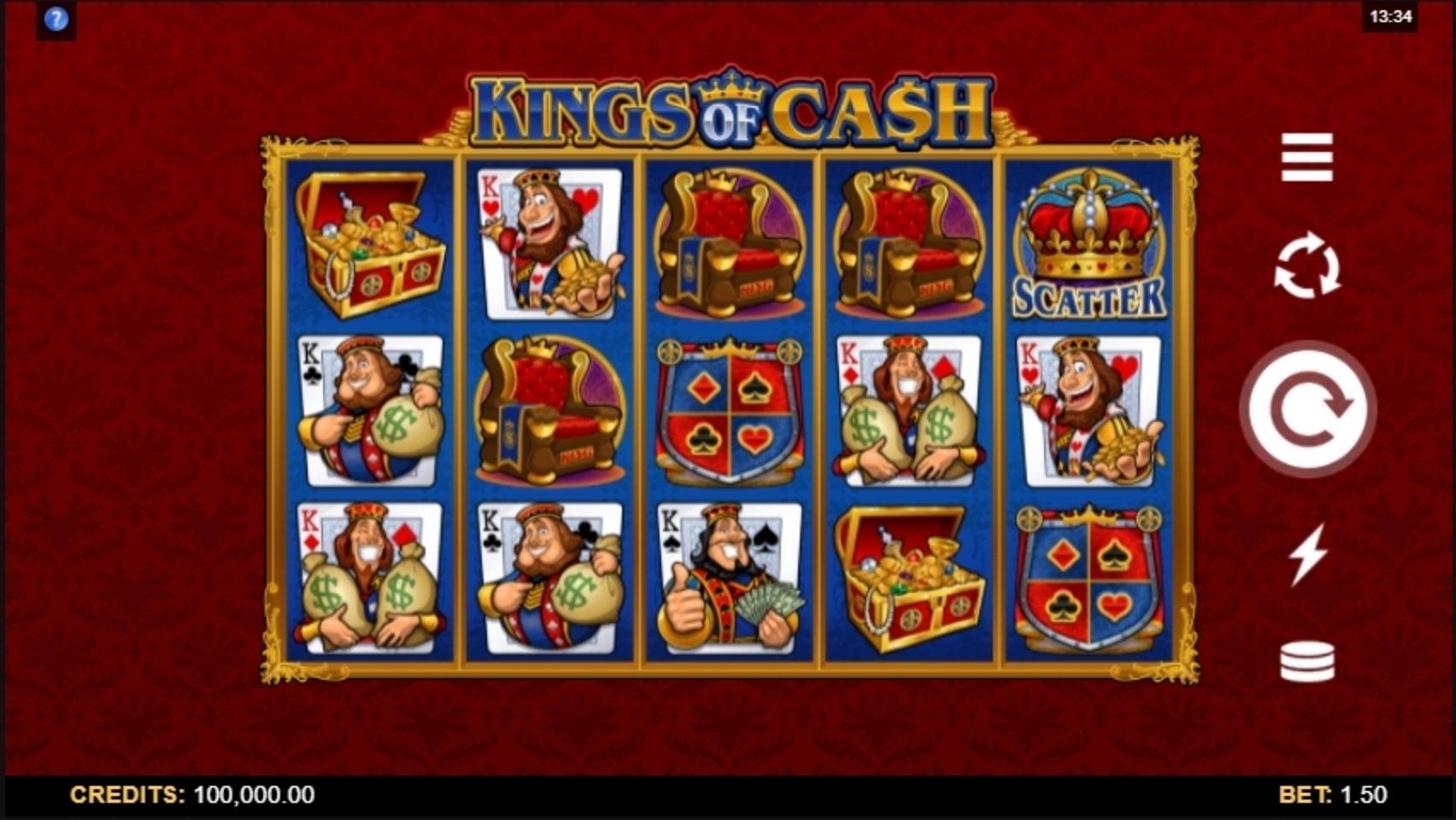 Reels in Kings of Cash Slot Game by Microgaming