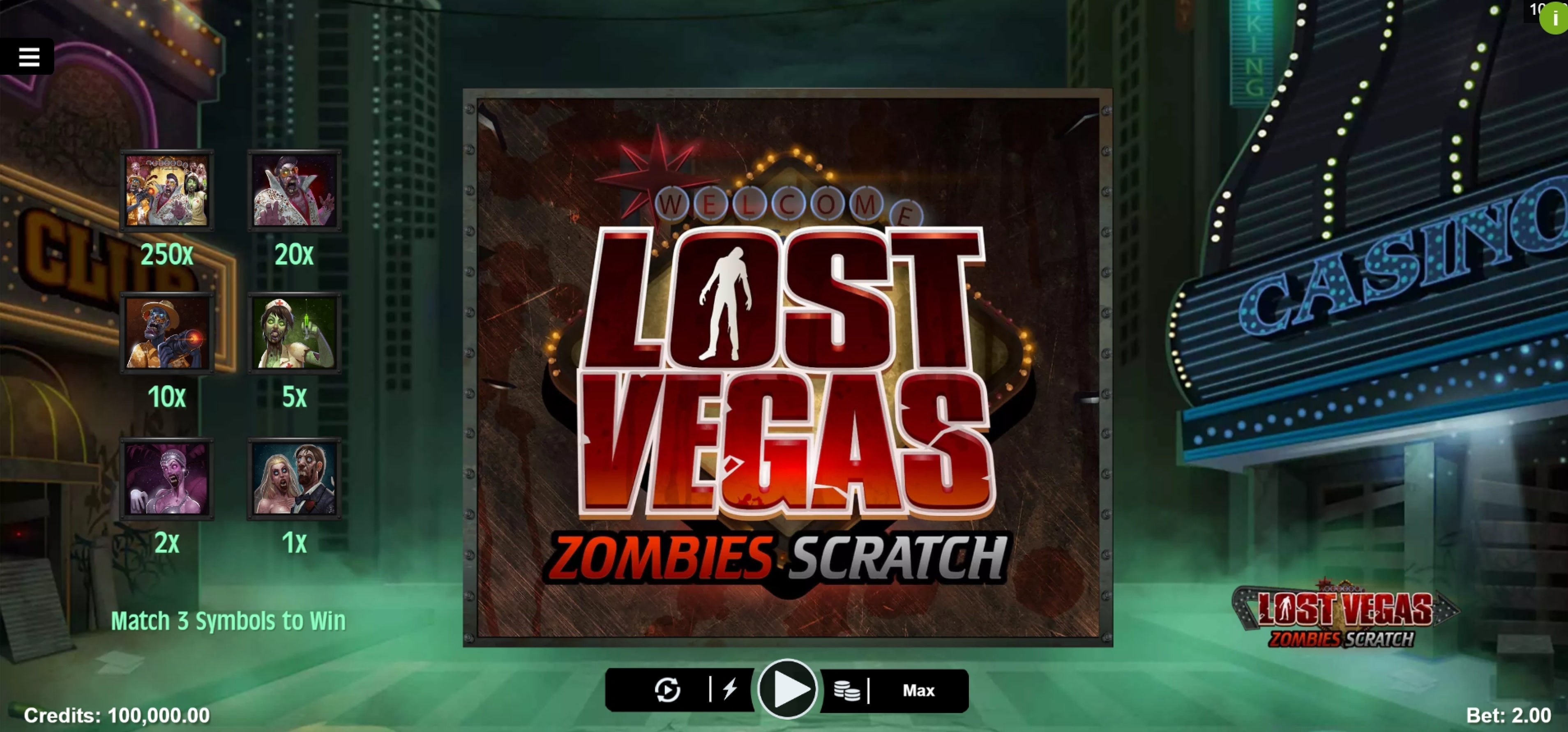 Play Lost Vegas Zombie Scratch Free Casino Slot Game by Microgaming