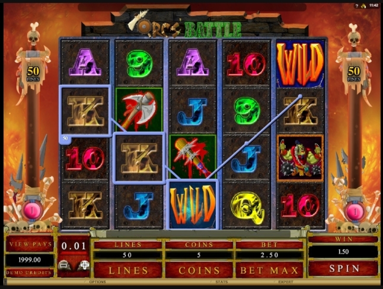 Win Money in Orc's Battle Free Slot Game by Microgaming