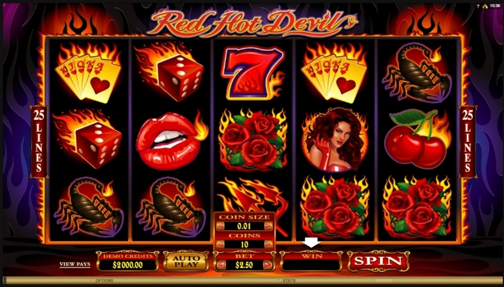 Reels in Red Hot Devil Slot Game by Microgaming