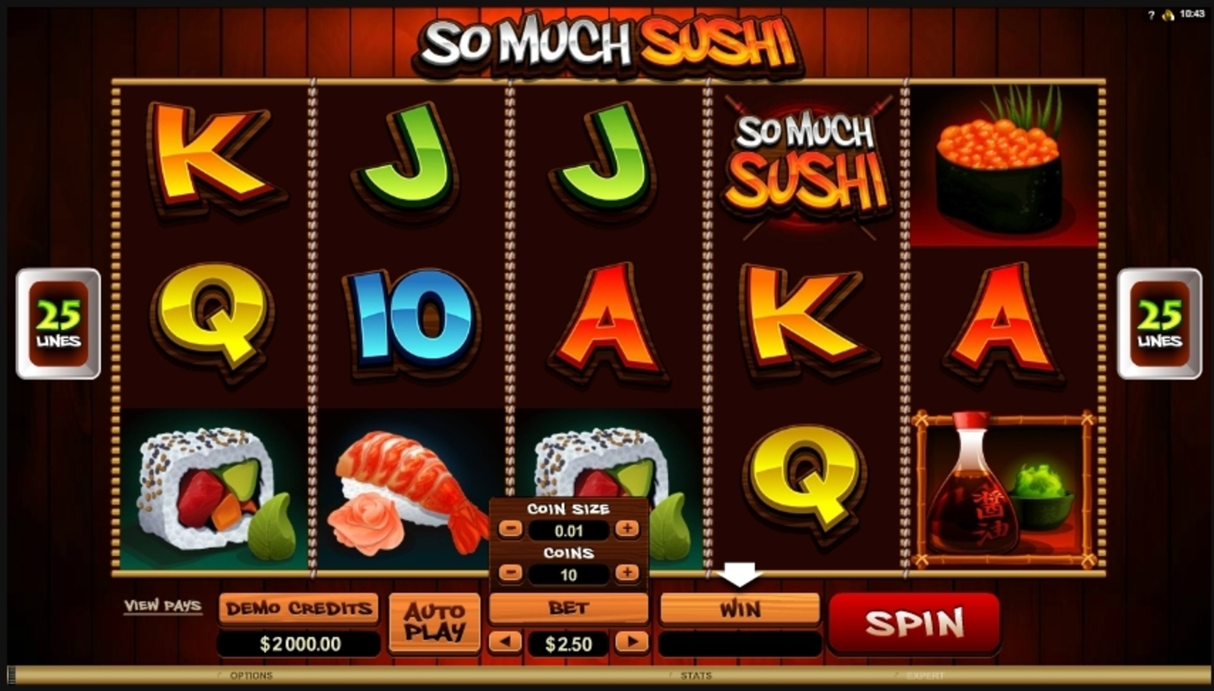 Reels in So Much Sushi Slot Game by Microgaming