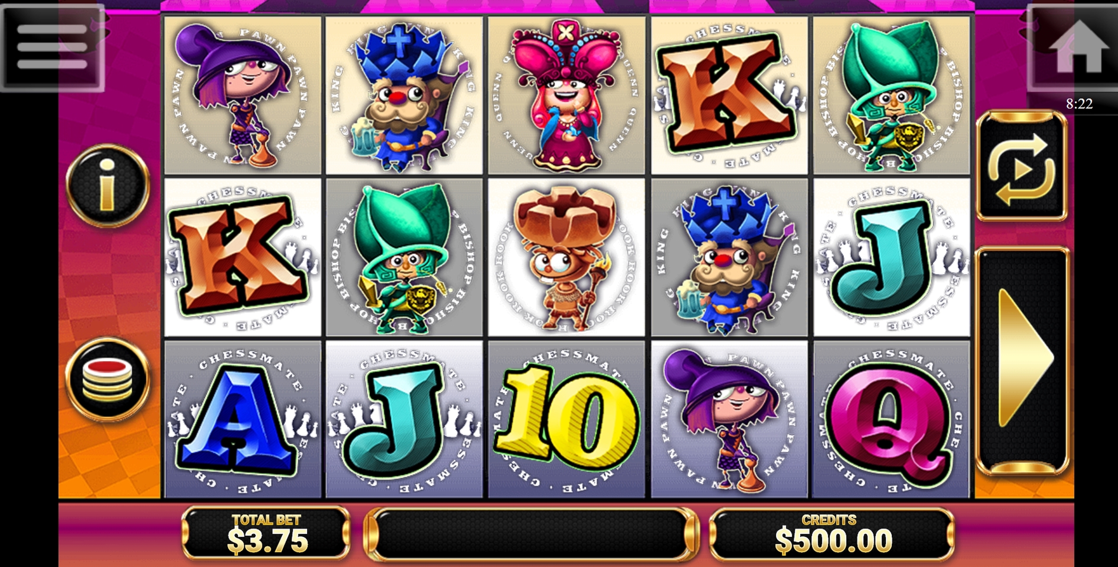 Reels in ChessMate Slot Game by Multislot