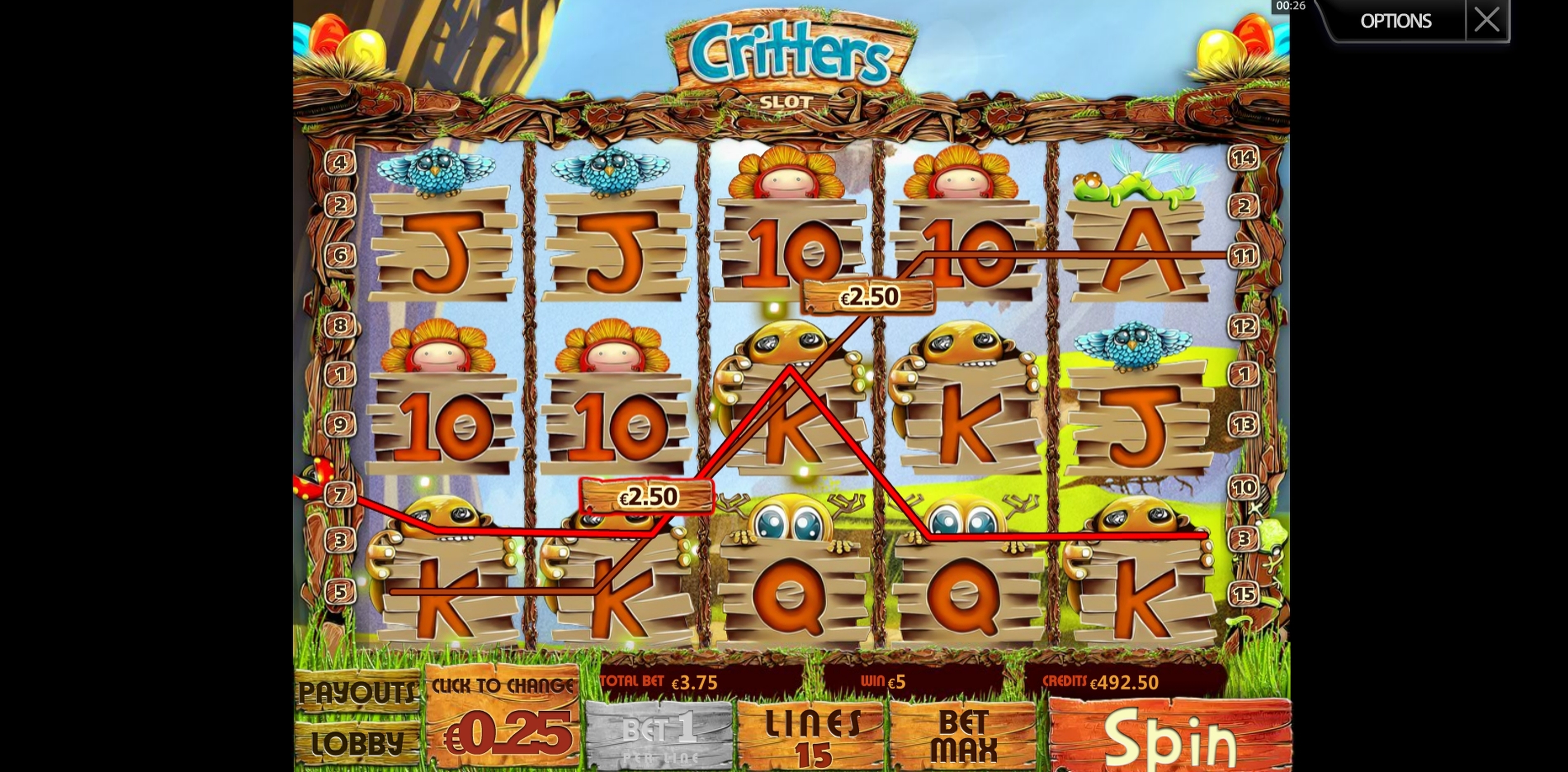 Win Money in Critters Free Slot Game by Multislot