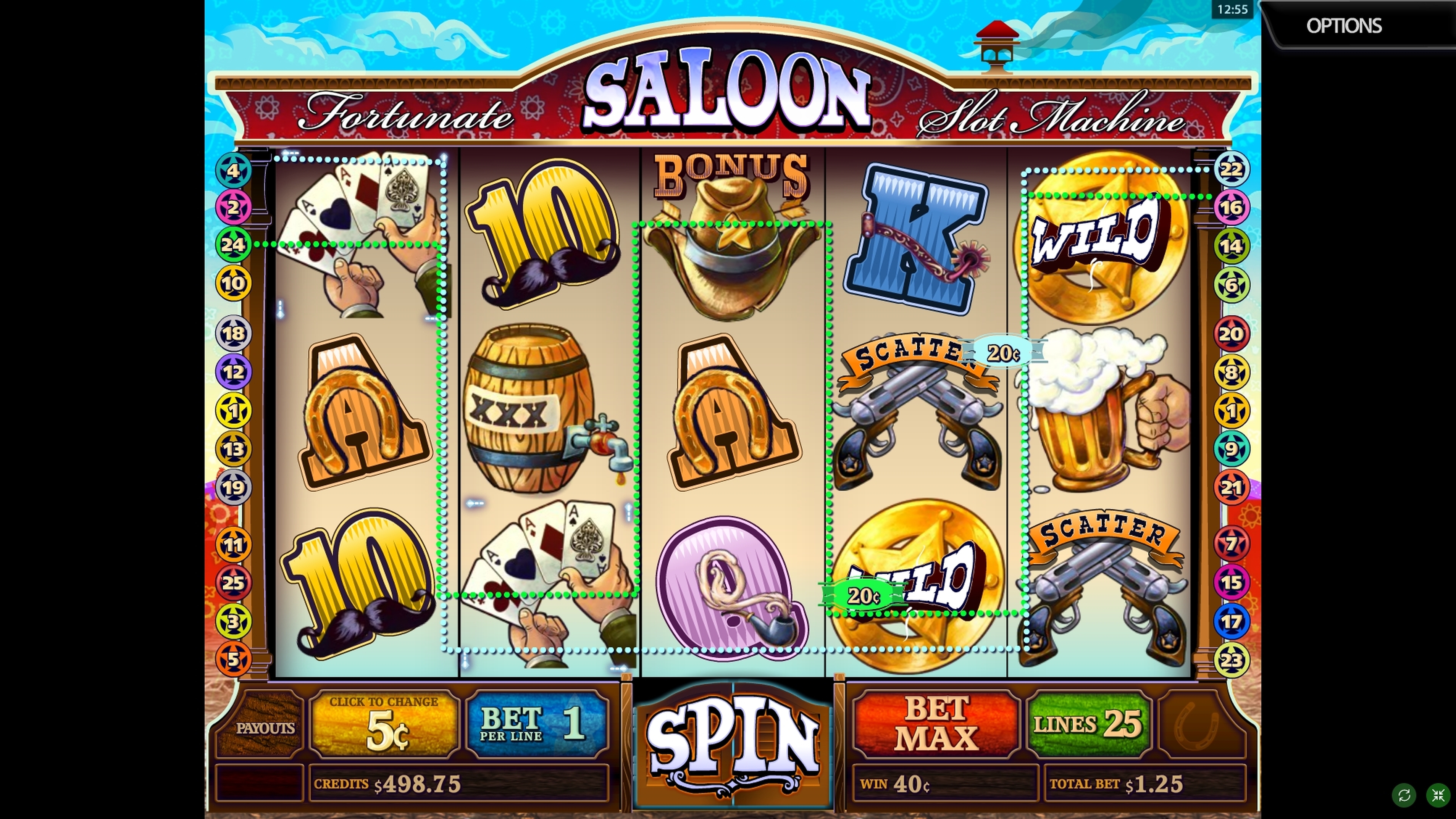 Win Money in Fortunate Saloon Free Slot Game by Multislot