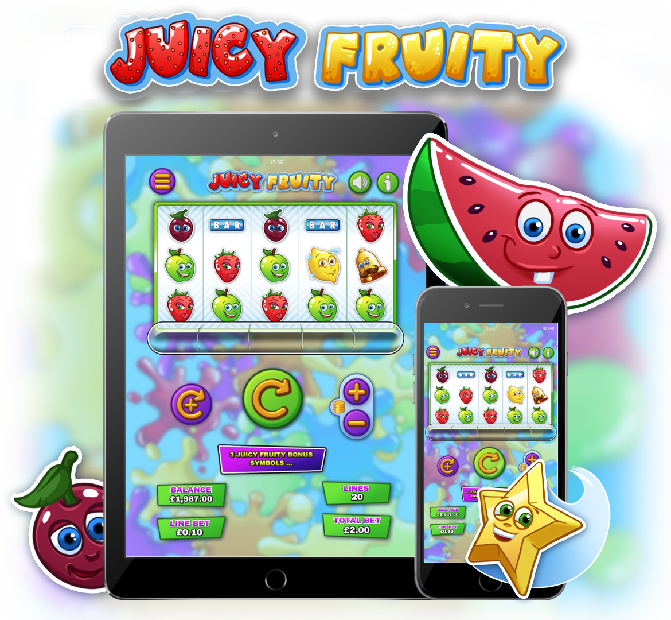 The Juicy Fruity Online Slot Demo Game by Mutuel Play