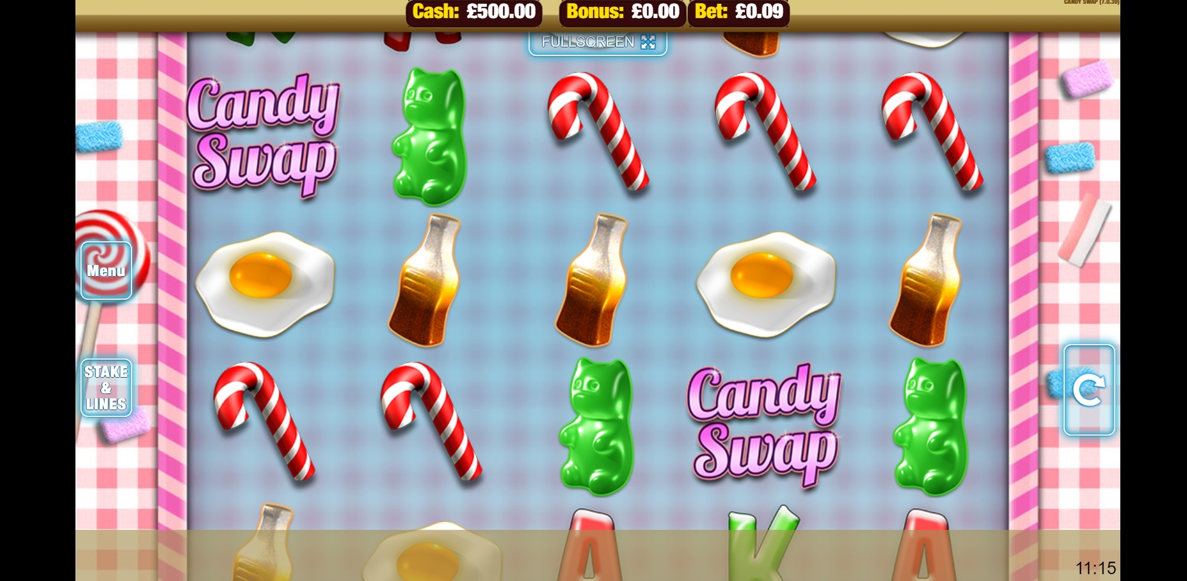 Reels in Candy Swap Slot Game by Nektan
