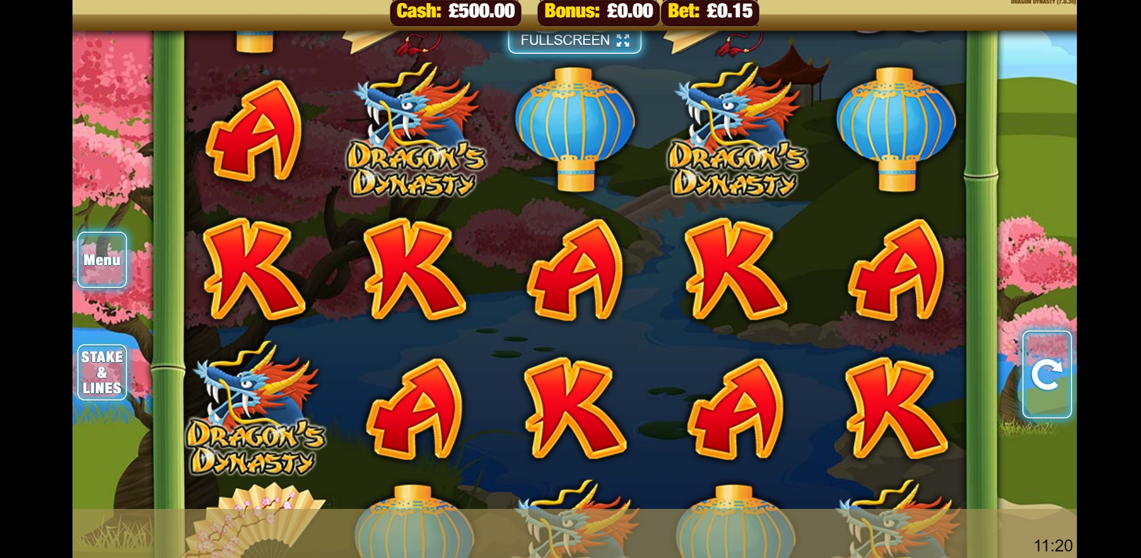 Reels in Dragons Dynasty Slot Game by Nektan