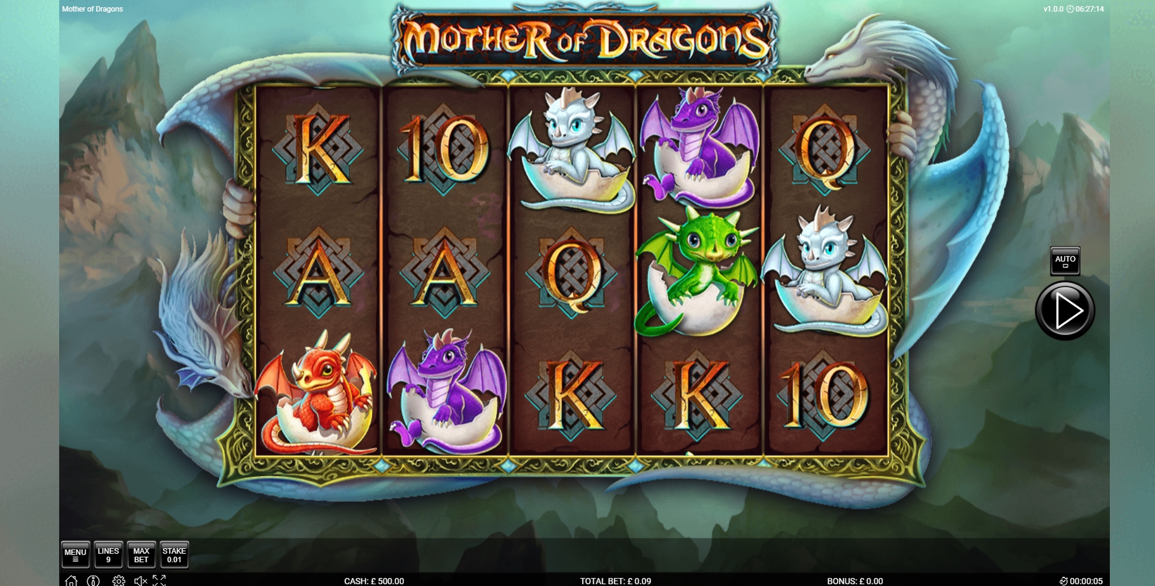 Reels in Mother of Dragons Slot Game by Nektan