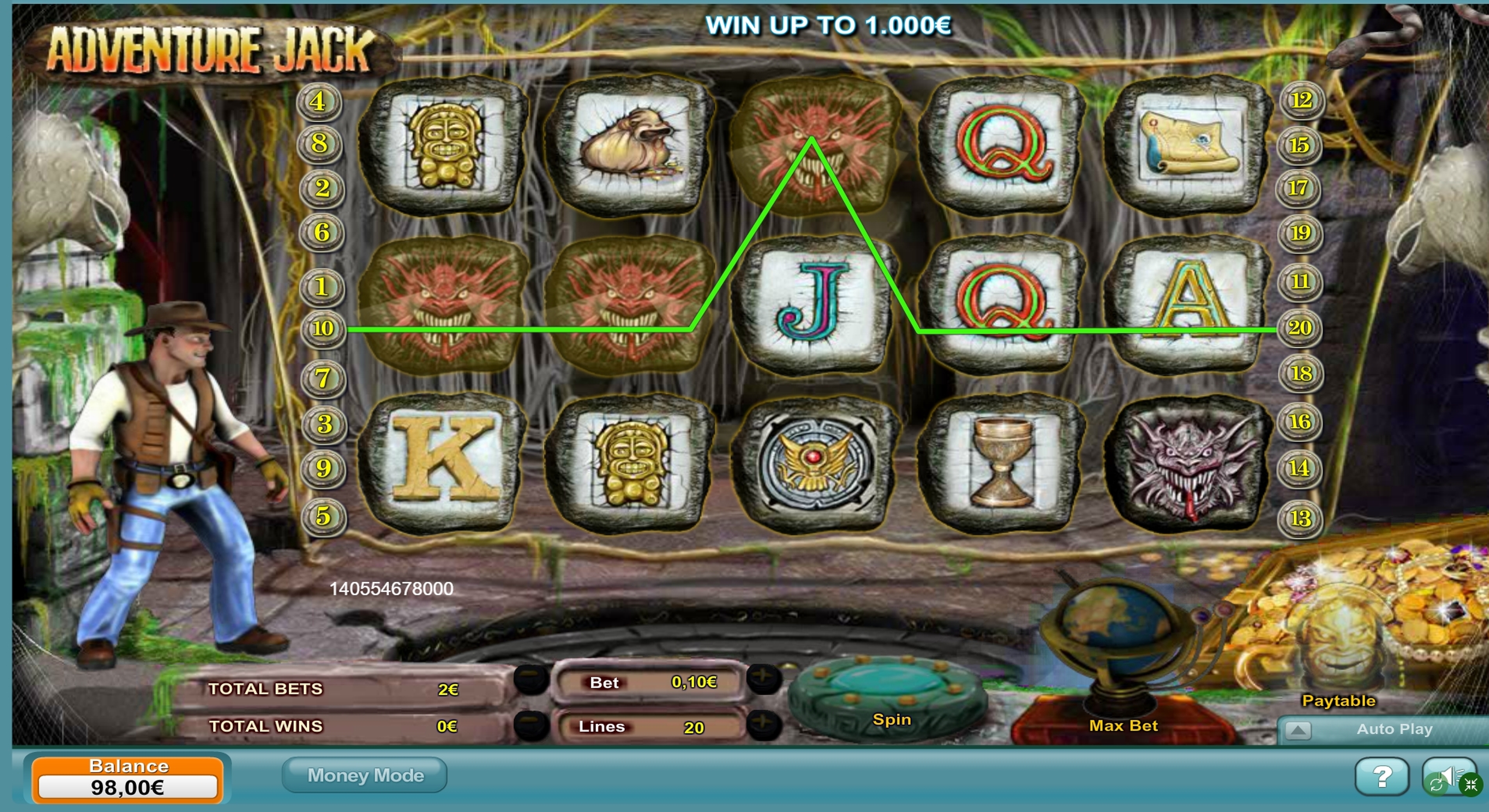 Win Money in Adventure Jack Free Slot Game by NeoGames