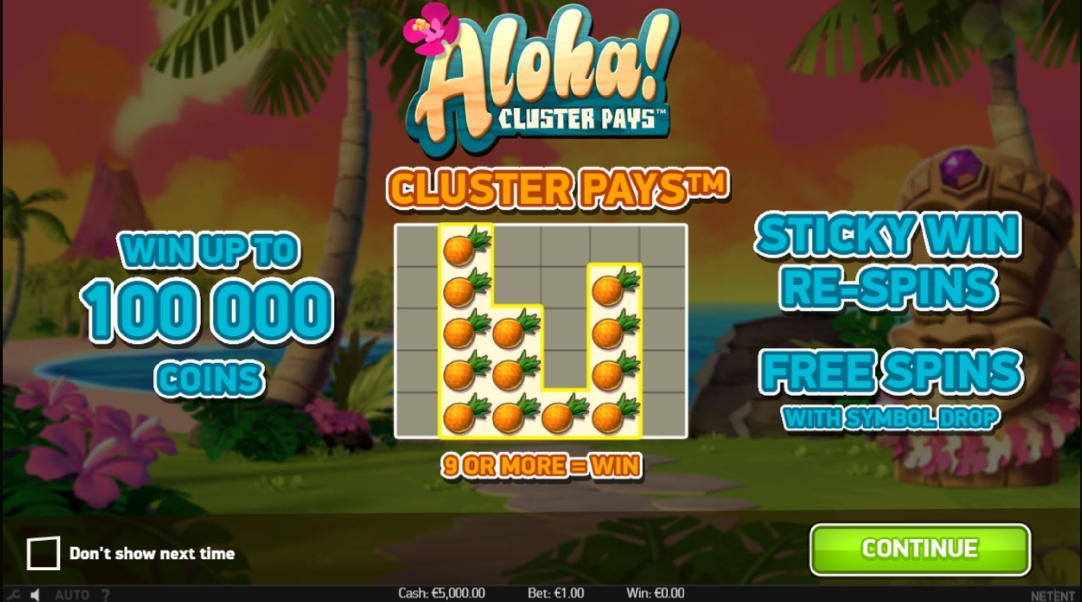 Play Aloha! Cluster Pays Free Casino Slot Game by NetEnt