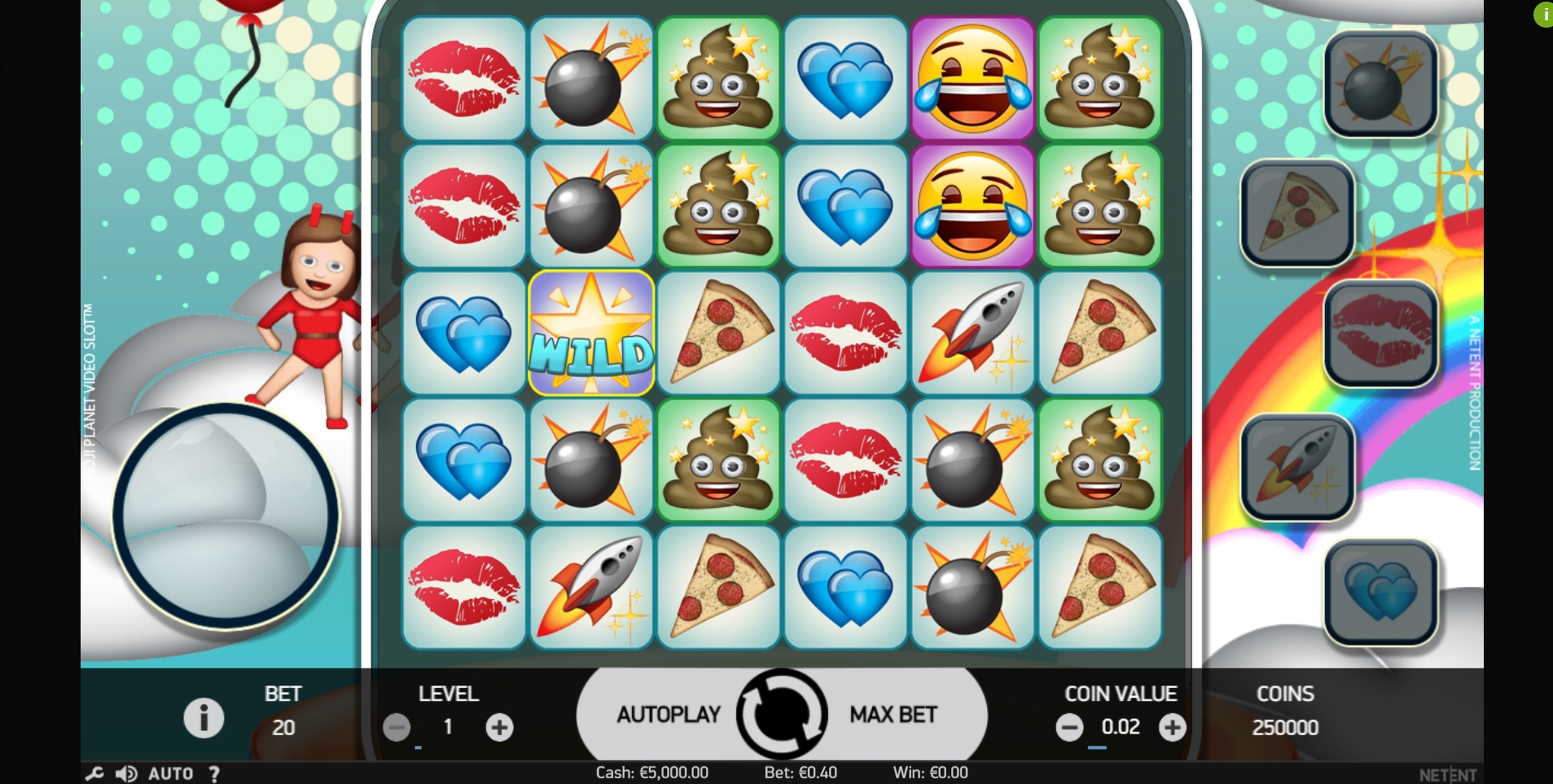 Reels in Emojiplanet Slot Game by NetEnt
