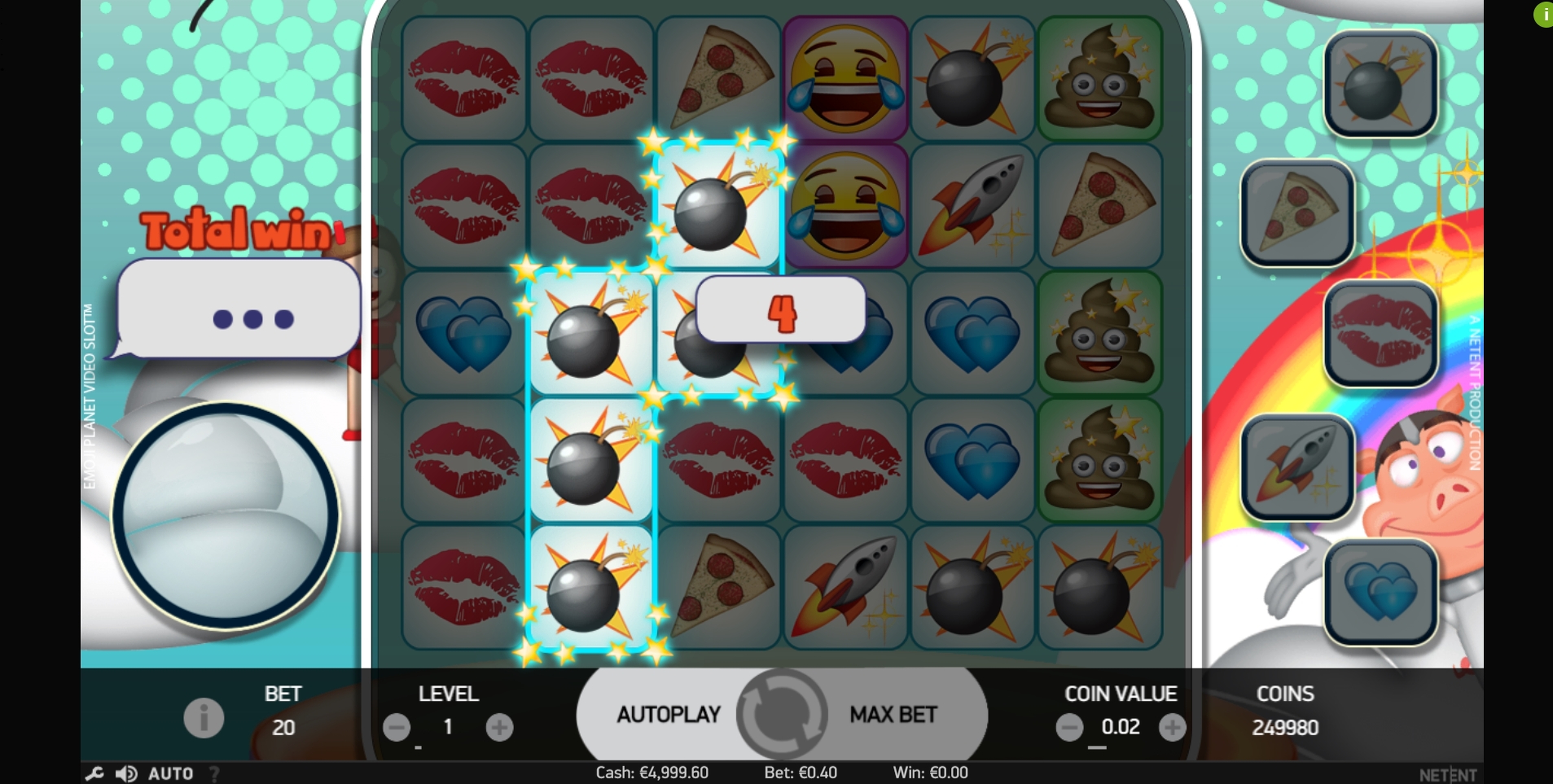 Win Money in Emojiplanet Free Slot Game by NetEnt