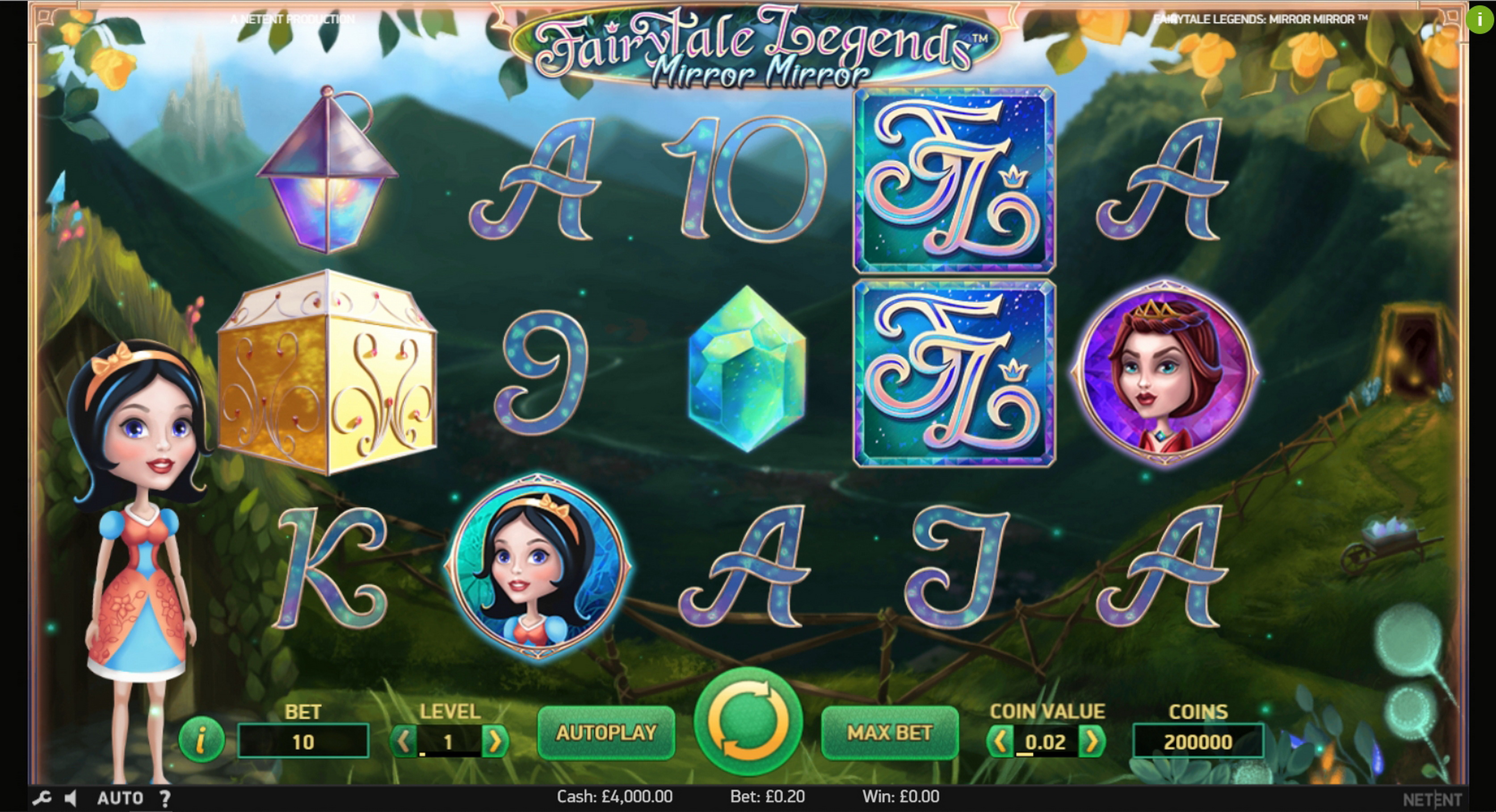 Reels in Fairytale Legends: Mirror Mirror Slot Game by NetEnt
