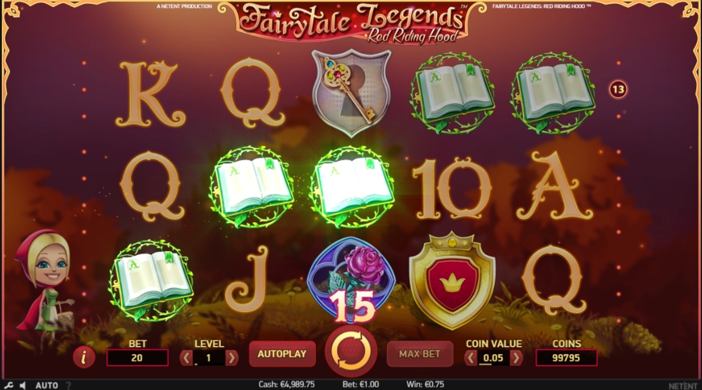 Win Money in Fairytale Legends: Red Riding Hood Free Slot Game by NetEnt