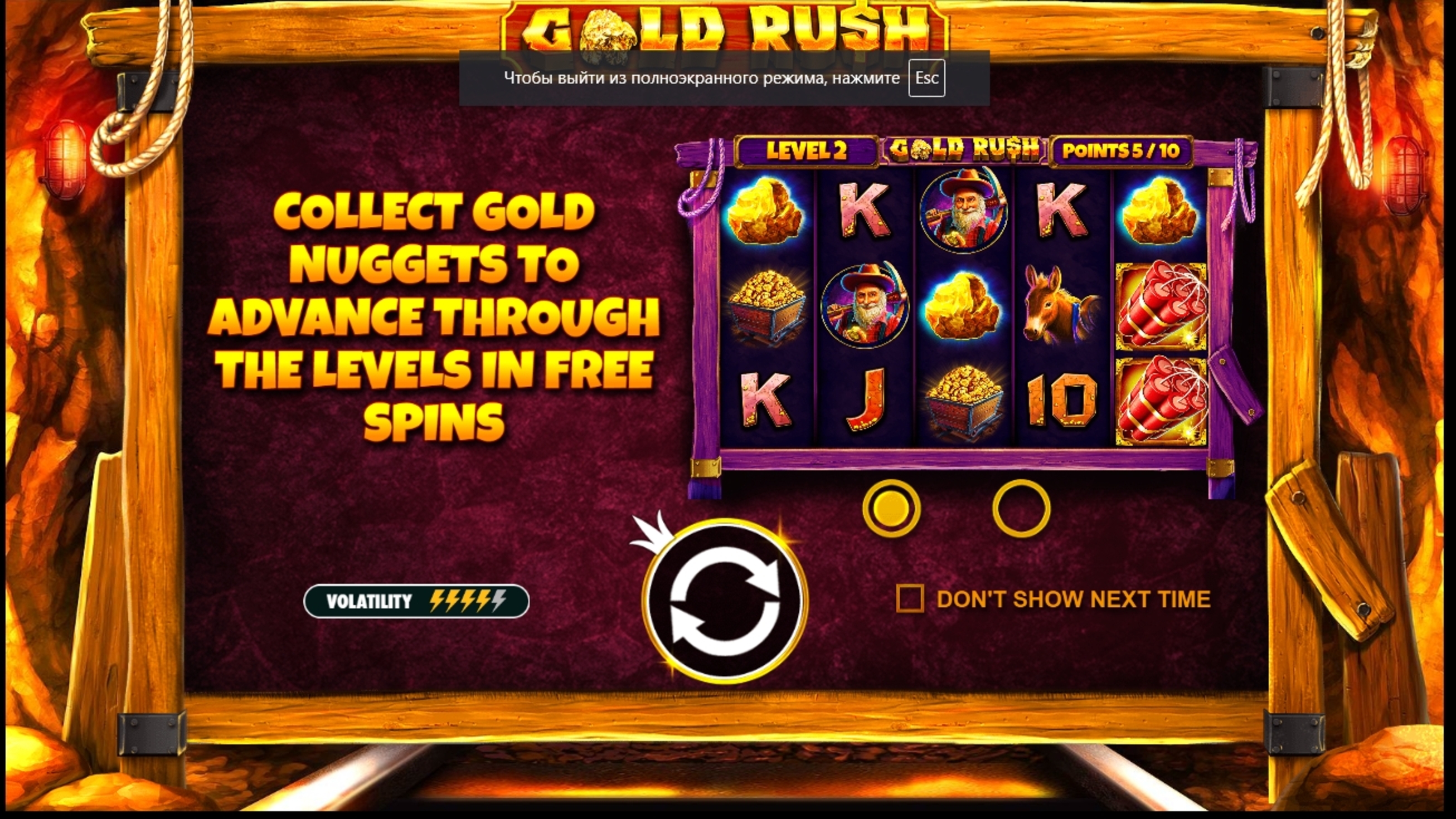 Play Gold Rush Free Casino Slot Game by NetEnt