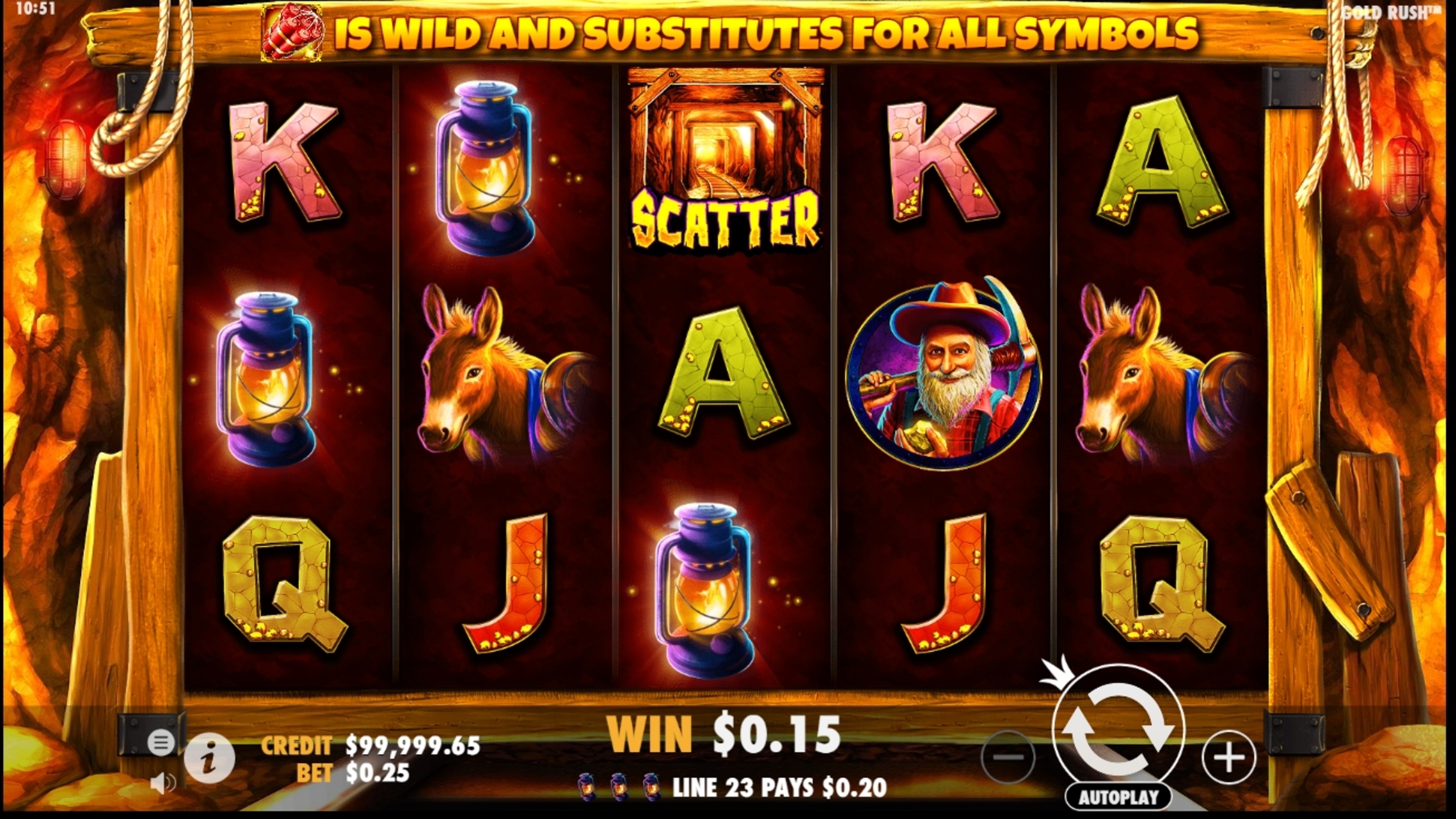 Win Money in Gold Rush Free Slot Game by NetEnt