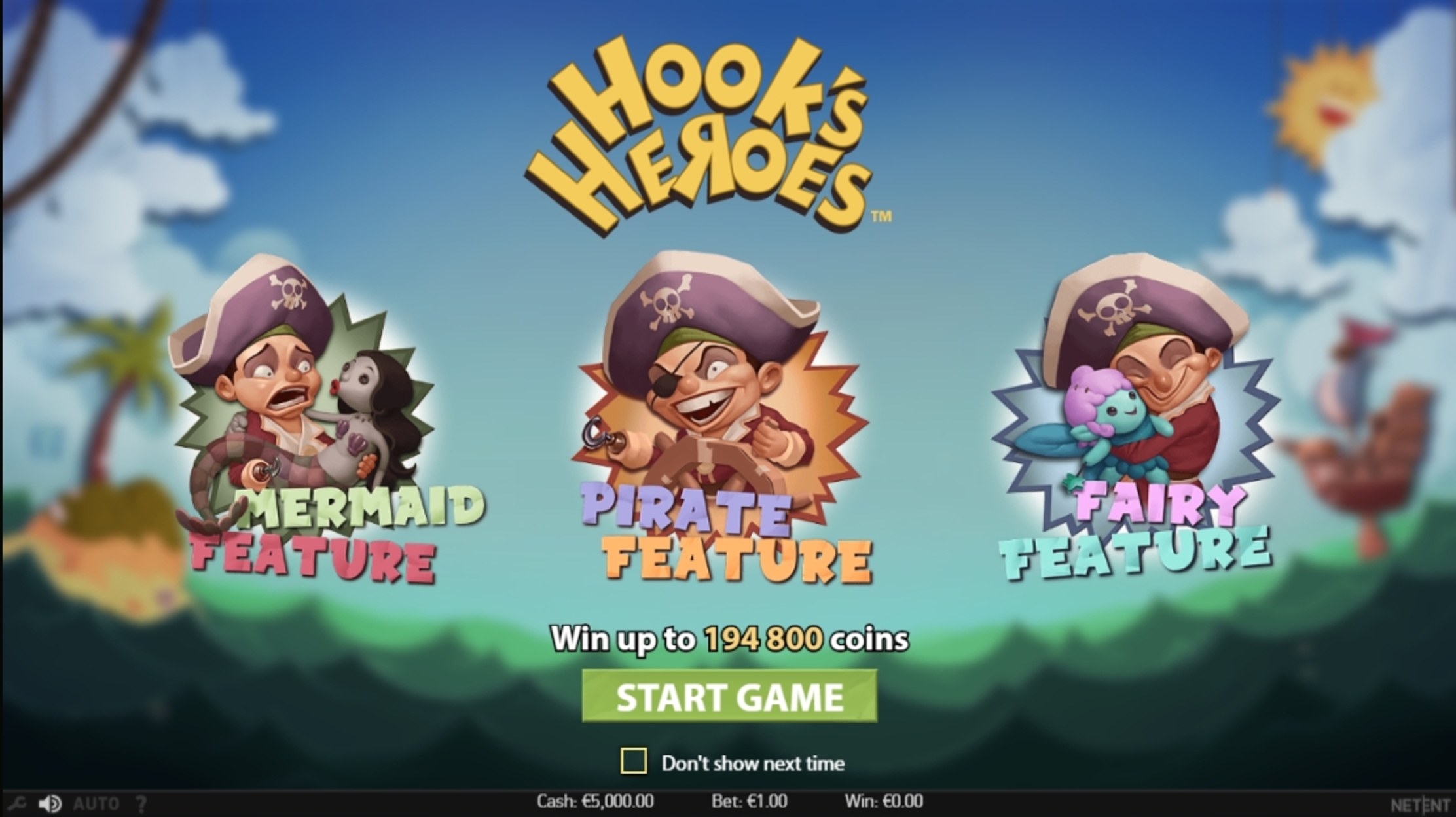 Play Hook's Heroes Free Casino Slot Game by NetEnt