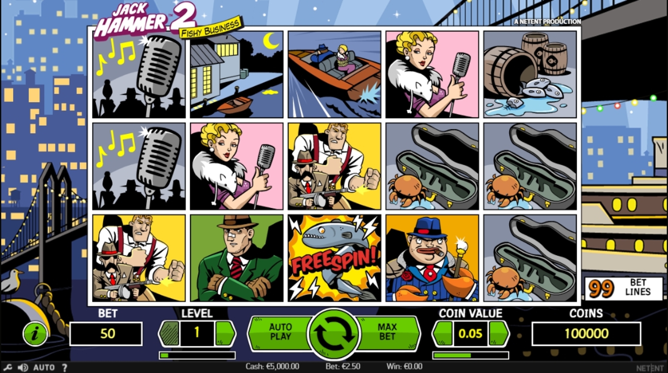 Reels in Jack Hammer 2 Slot Game by NetEnt