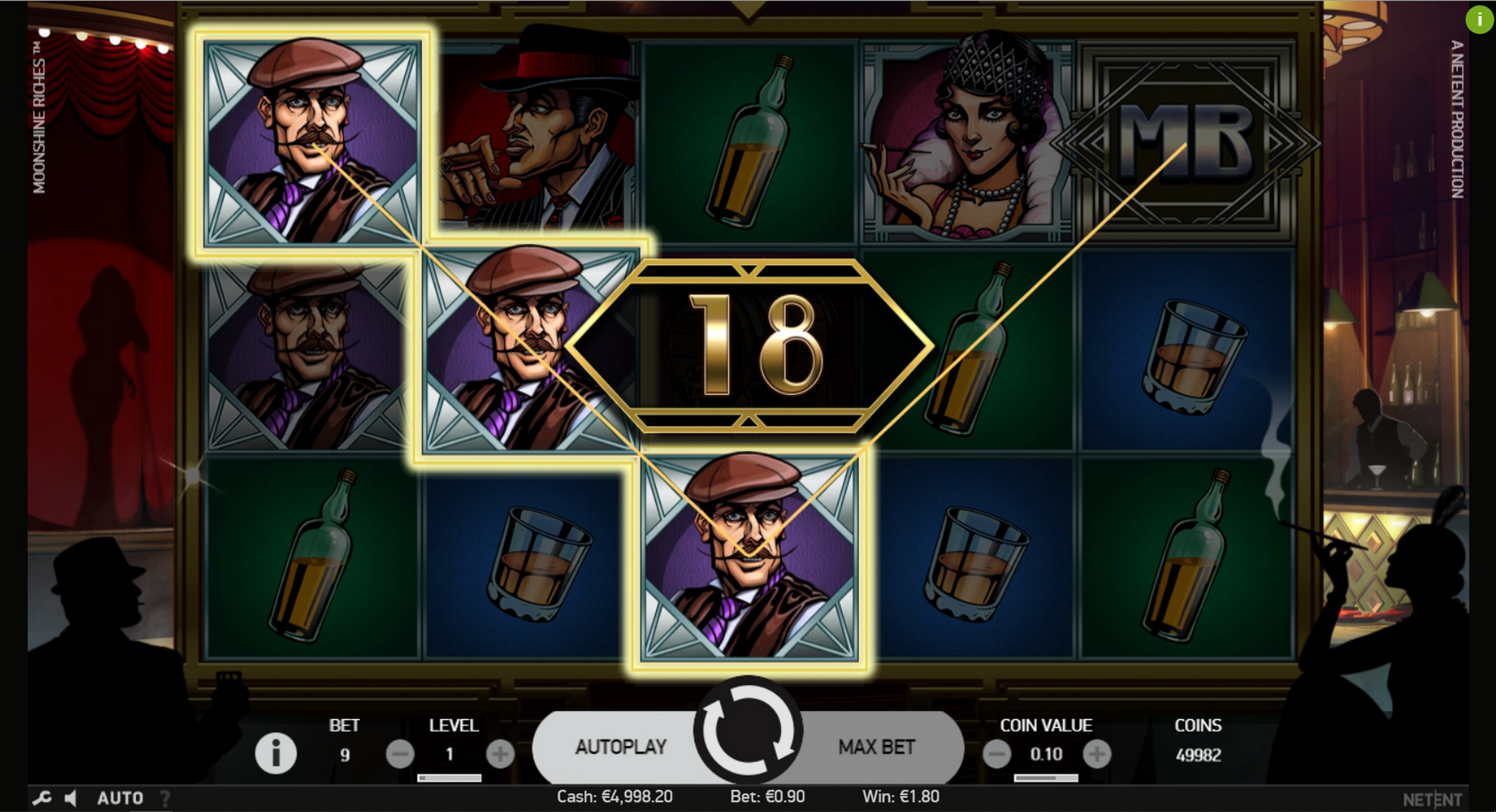 Win Money in Moonshine Riches Free Slot Game by NetEnt