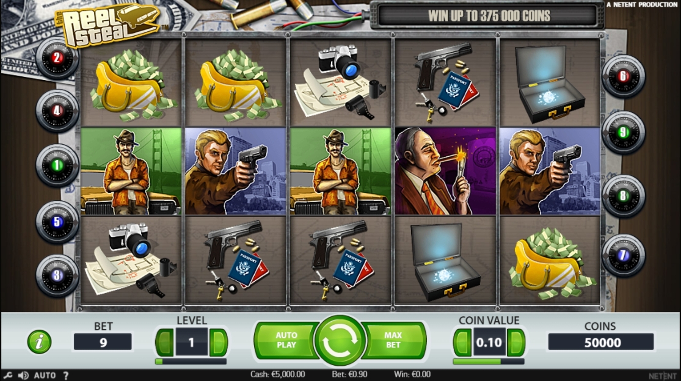 Reels in Reel Steal Slot Game by NetEnt