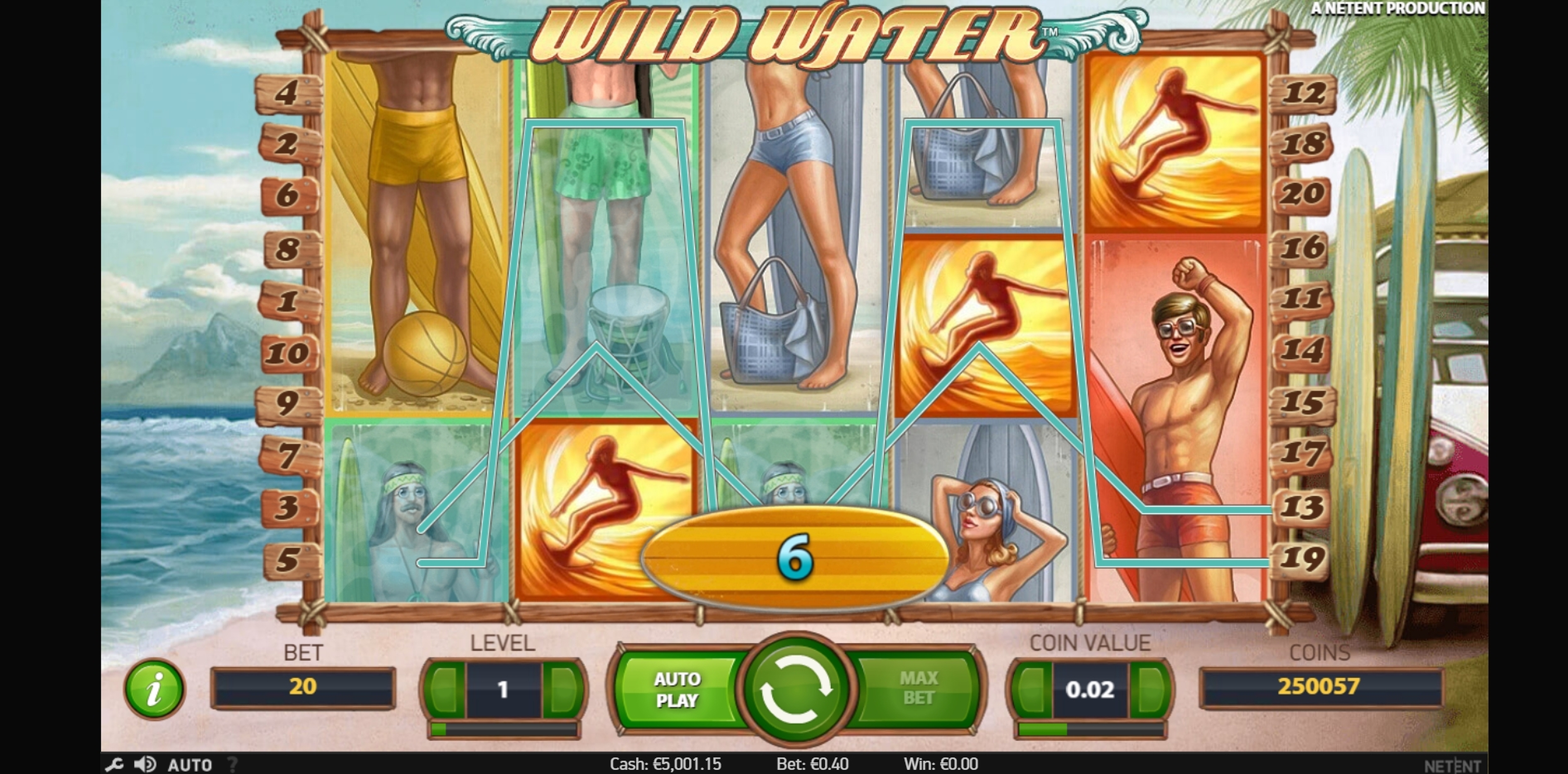 Win Money in Wild Water Free Slot Game by NetEnt