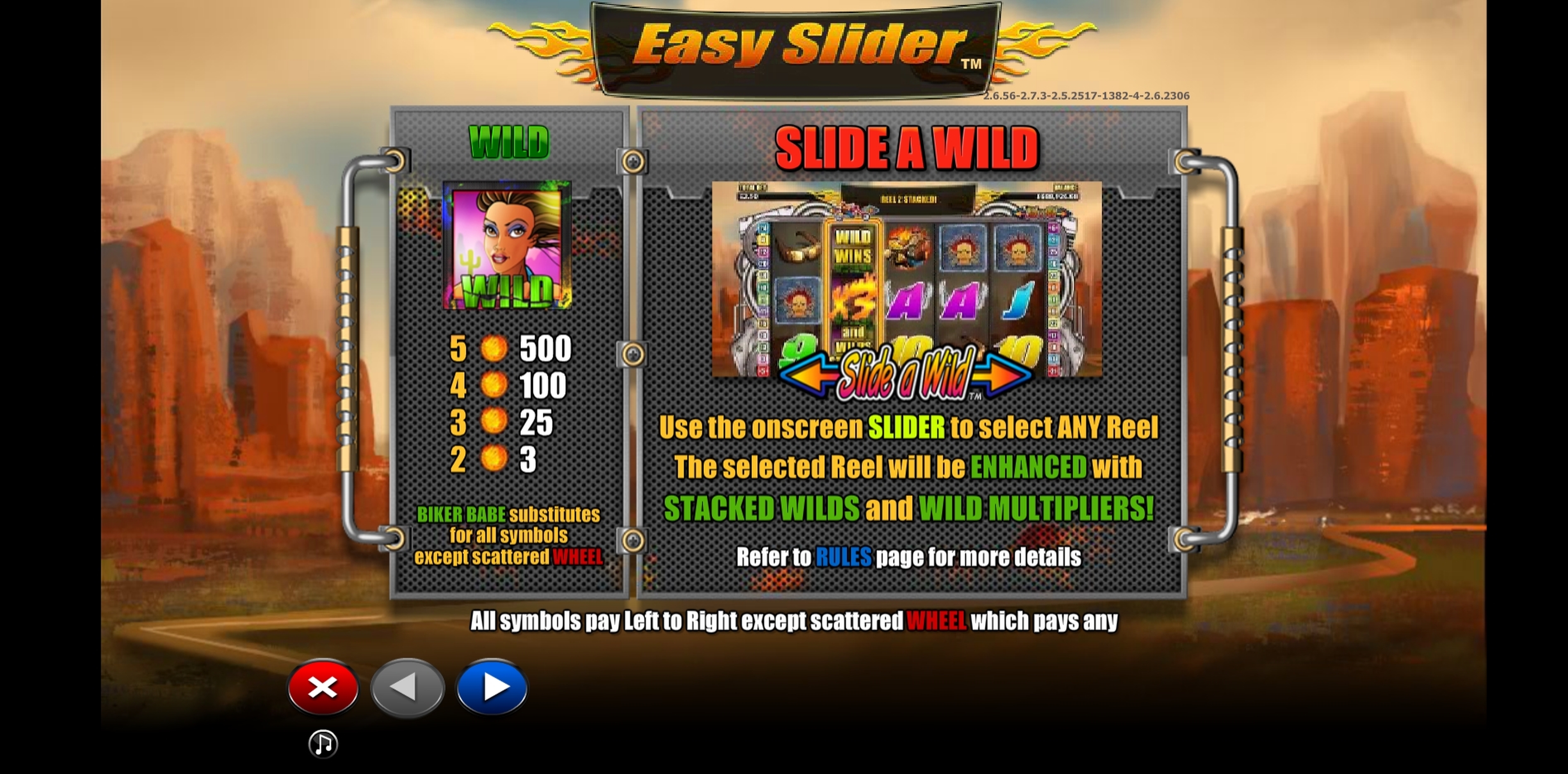 Info of Easy Slider Slot Game by NextGen Gaming