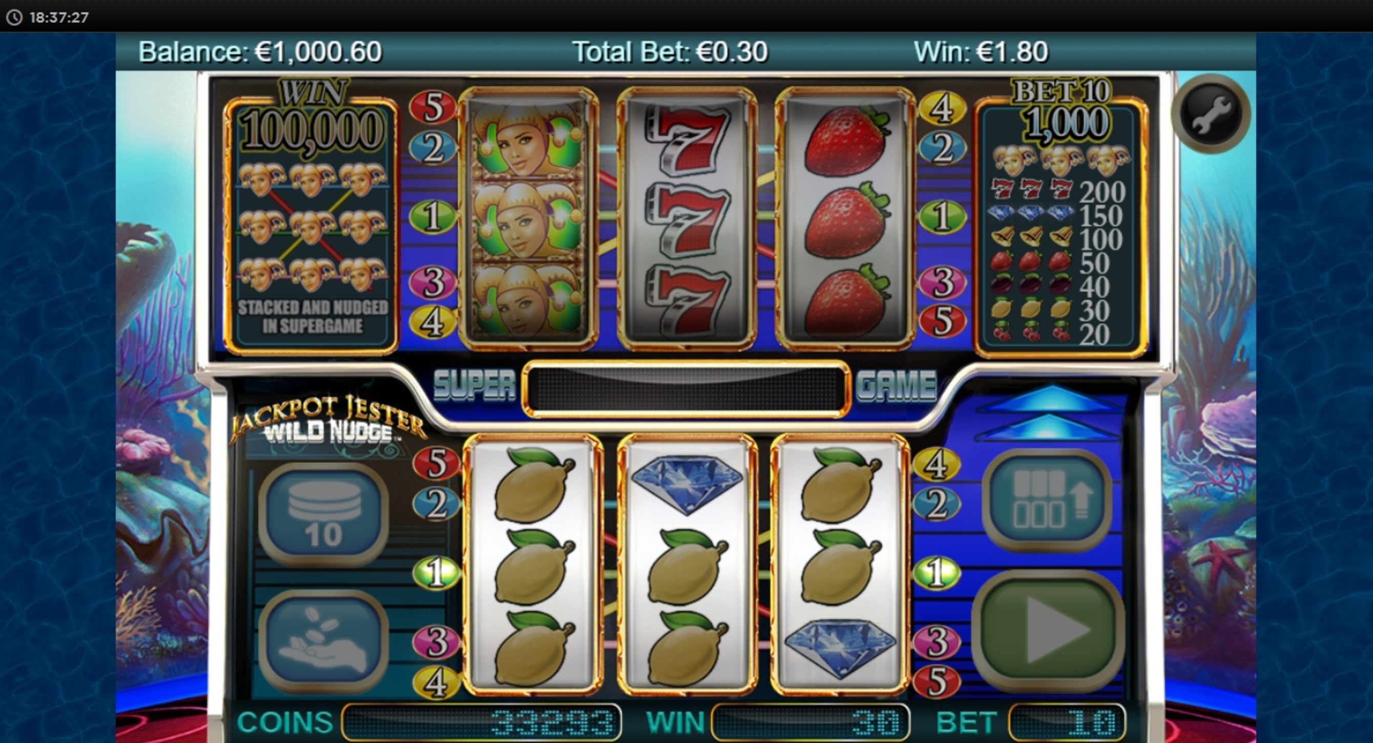 Win Money in Jackpot Jester Wild Nudge Free Slot Game by NextGen Gaming
