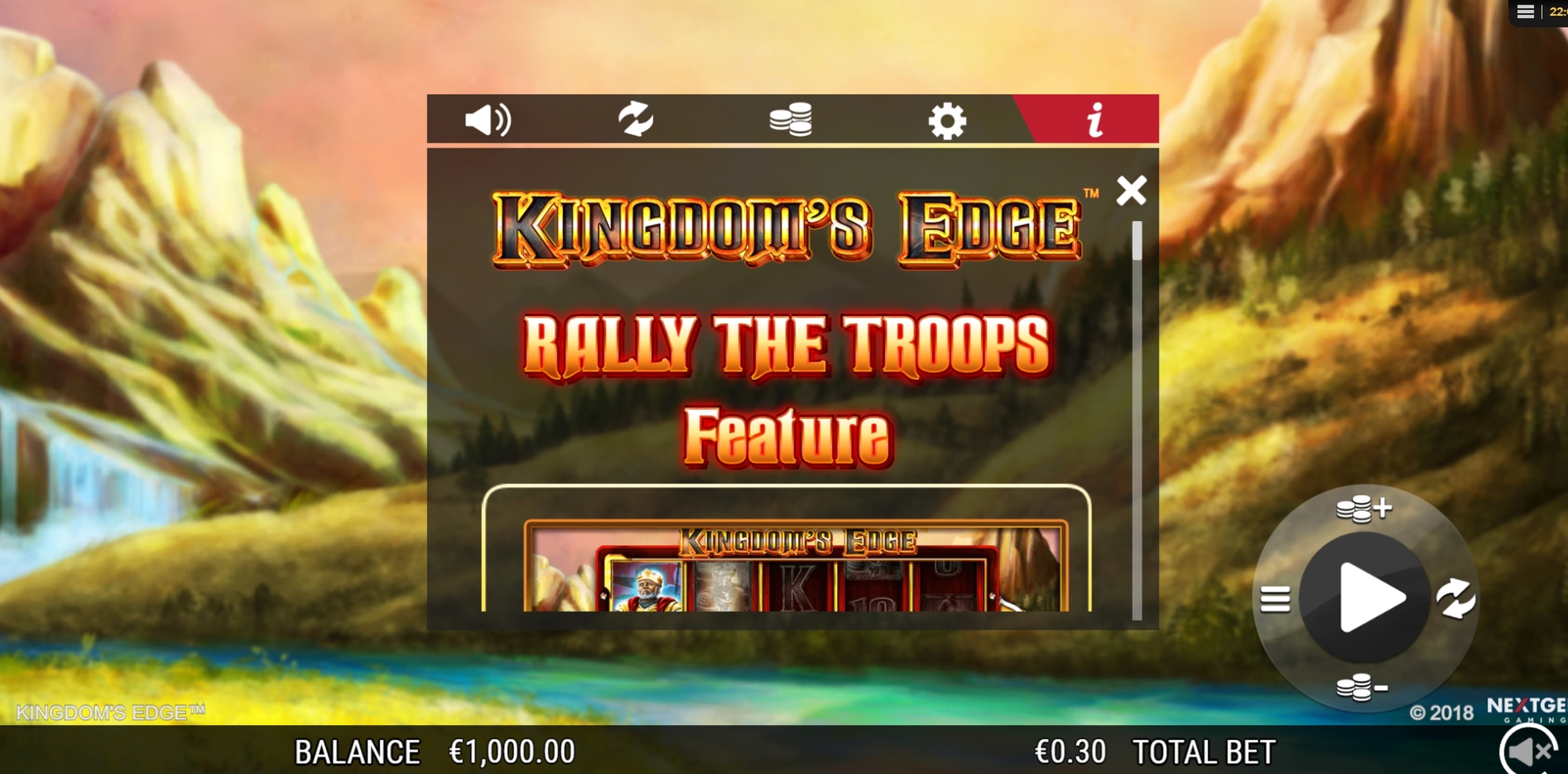 Info of Kingdom's Edge Slot Game by NextGen Gaming
