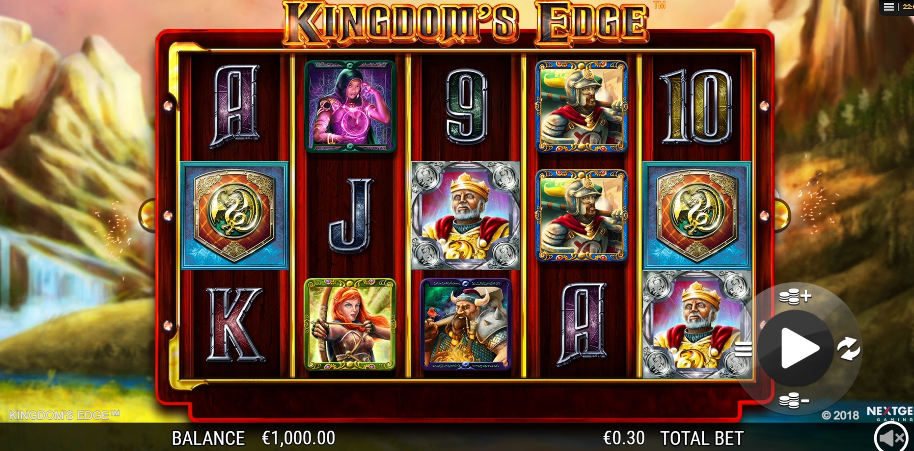 Reels in Kingdom's Edge Slot Game by NextGen Gaming