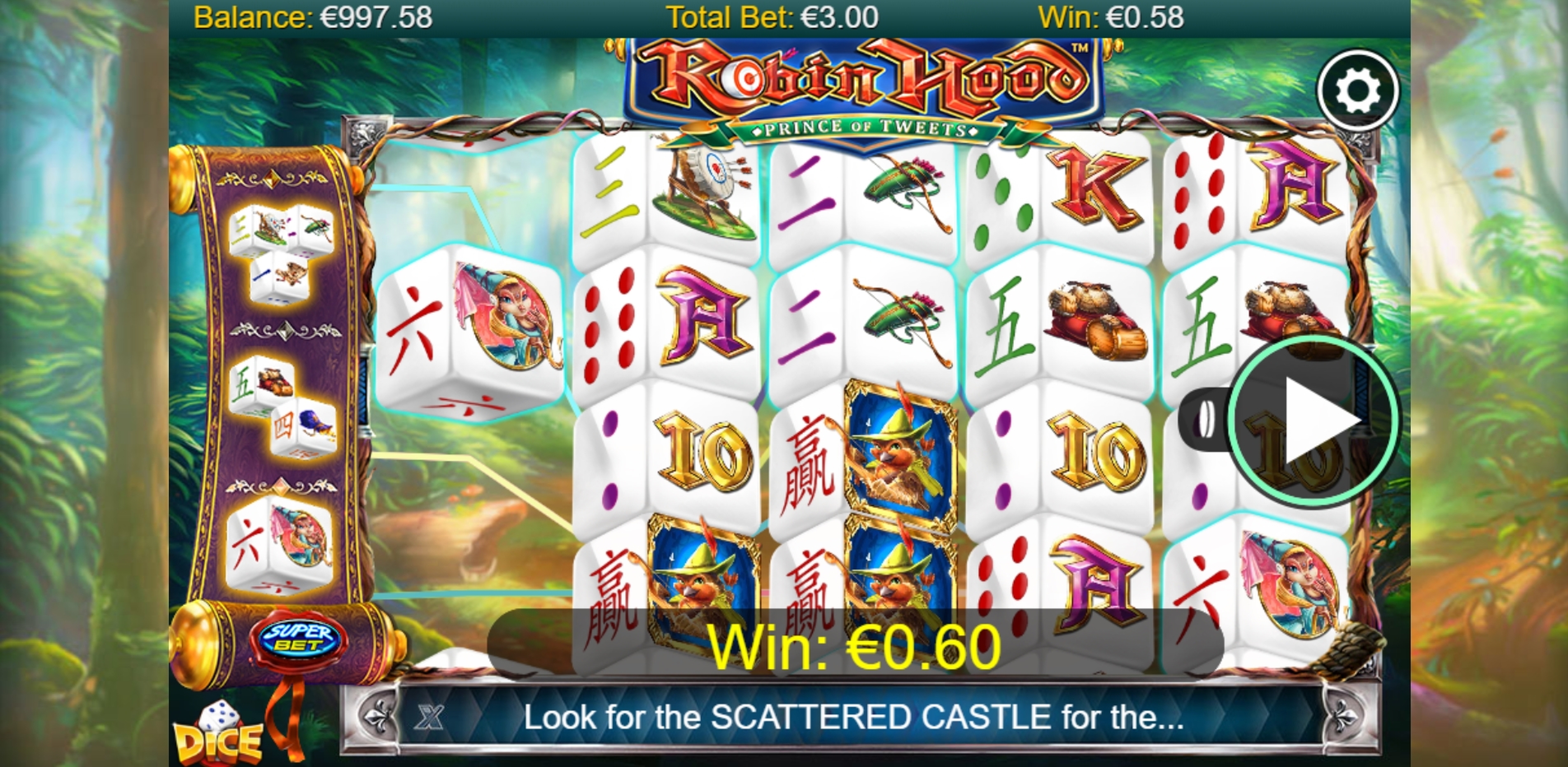 Win Money in Robin Hood Prince of Tweets Dice Free Slot Game by NextGen Gaming