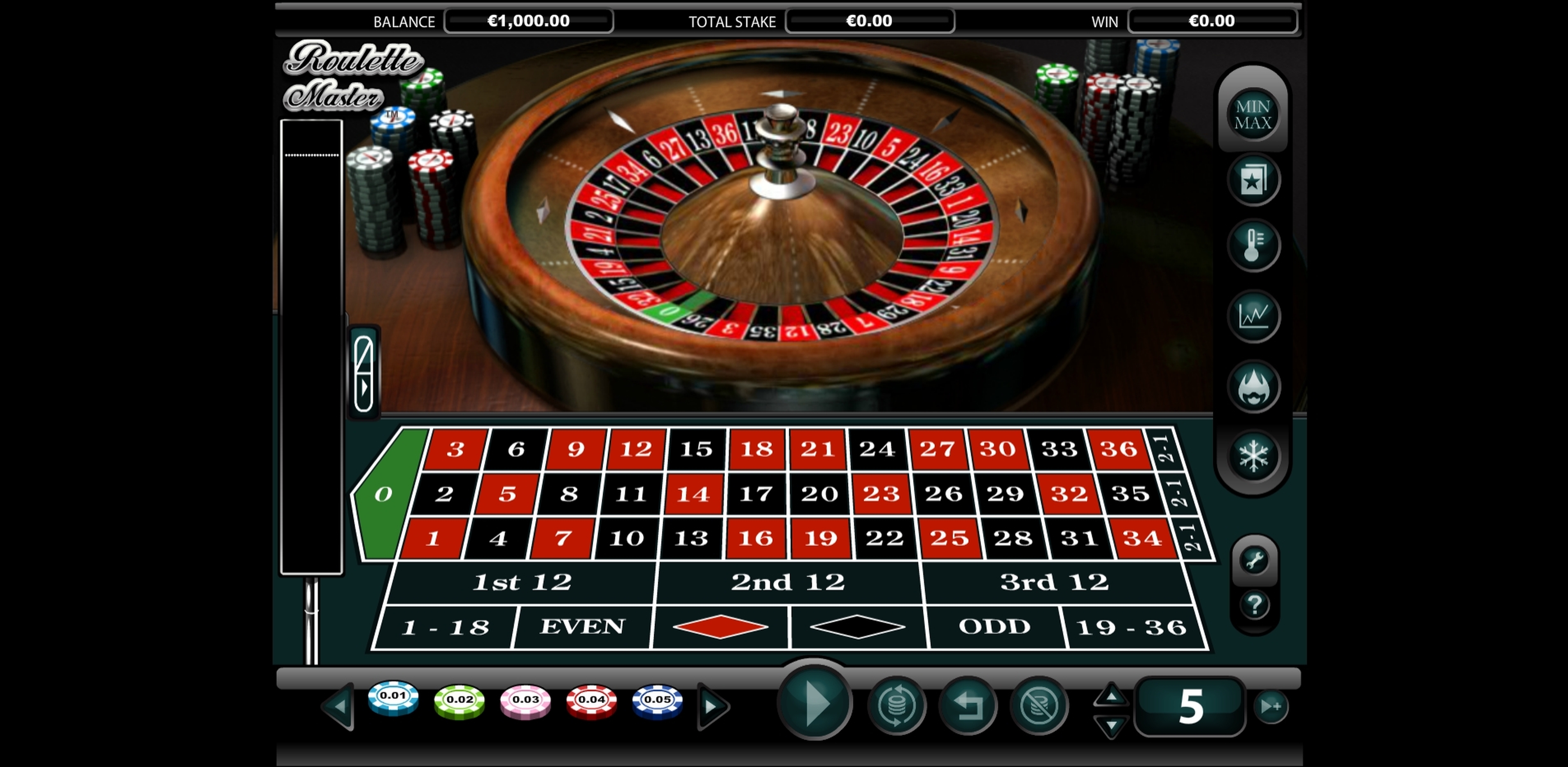 Reels in Roulette Master Slot Game by NextGen Gaming