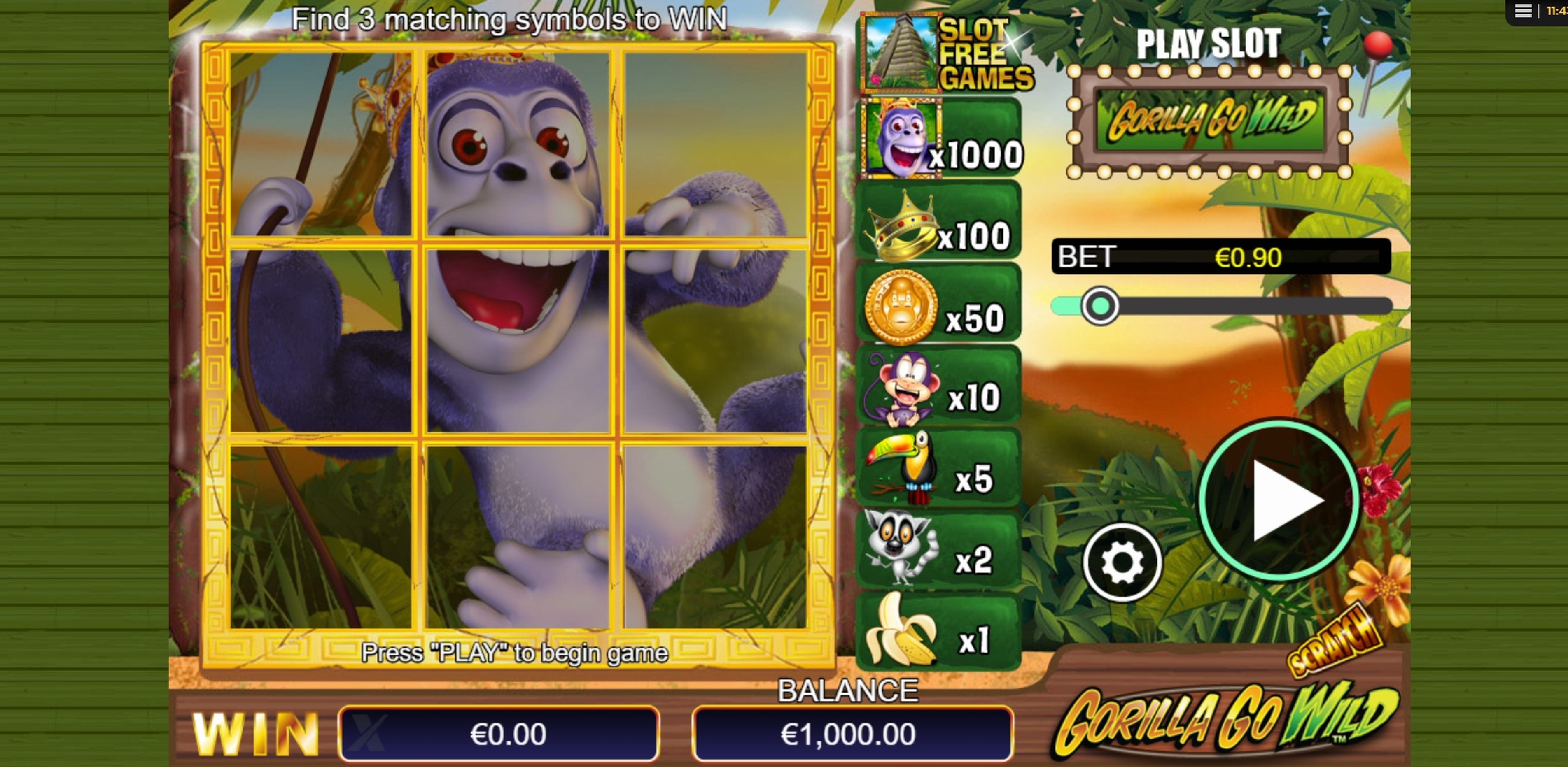 Reels in Scratch Gorilla Go Wild Slot Game by NextGen Gaming