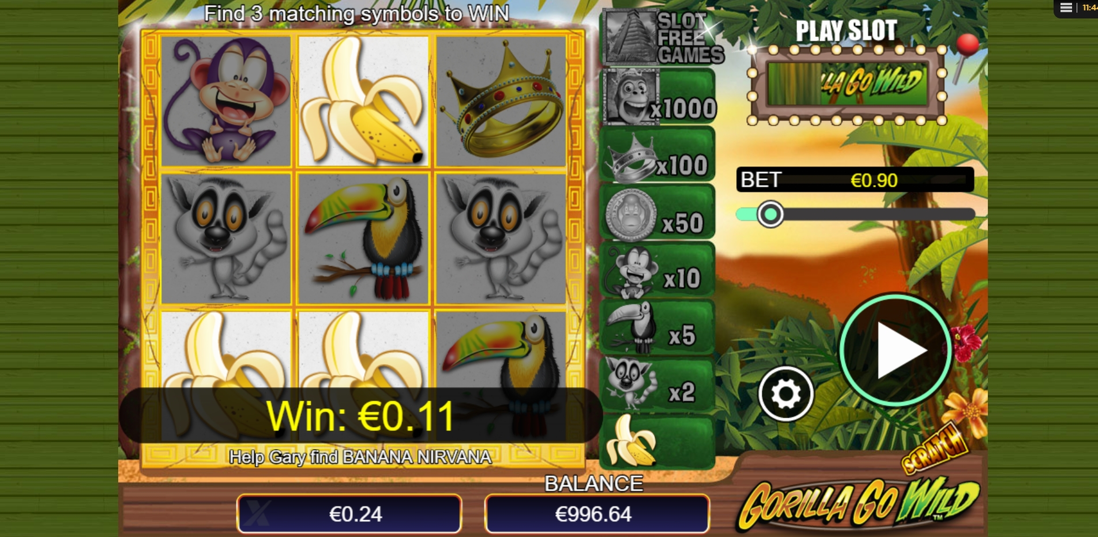 Win Money in Scratch Gorilla Go Wild Free Slot Game by NextGen Gaming