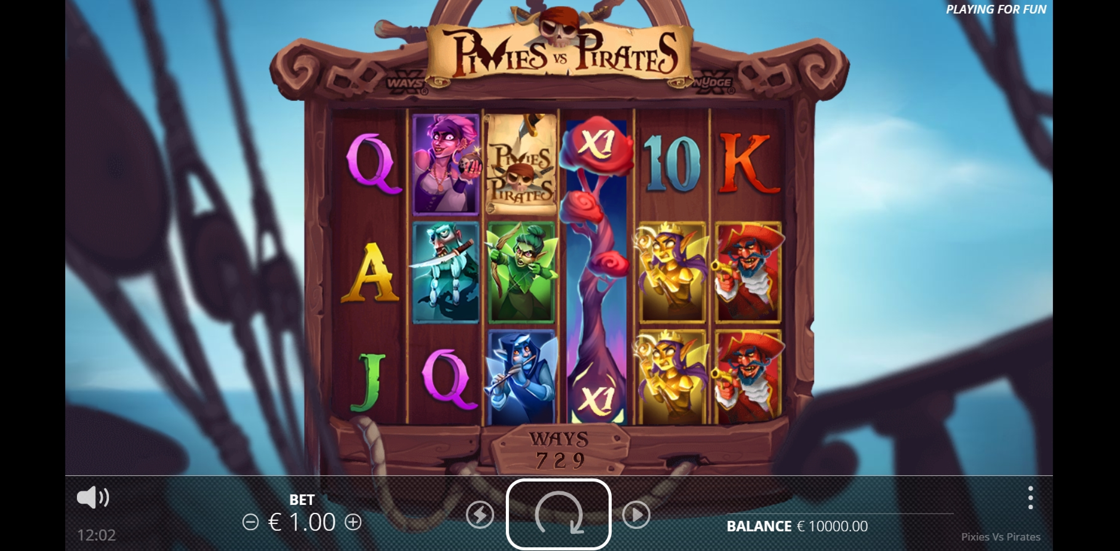 Reels in Pixies Vs Pirates Slot Game by Nolimit City