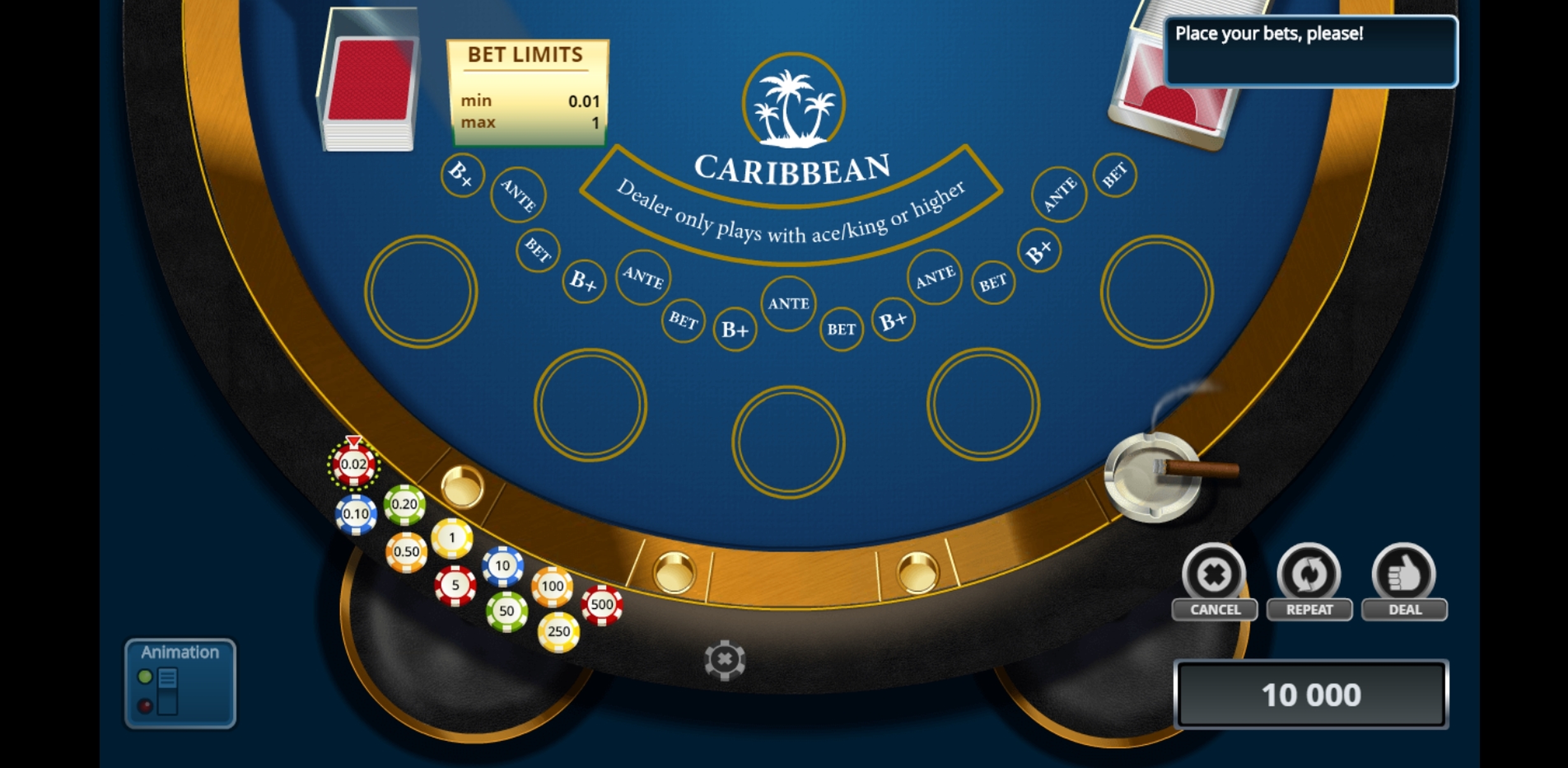 Caribbean Poker demo